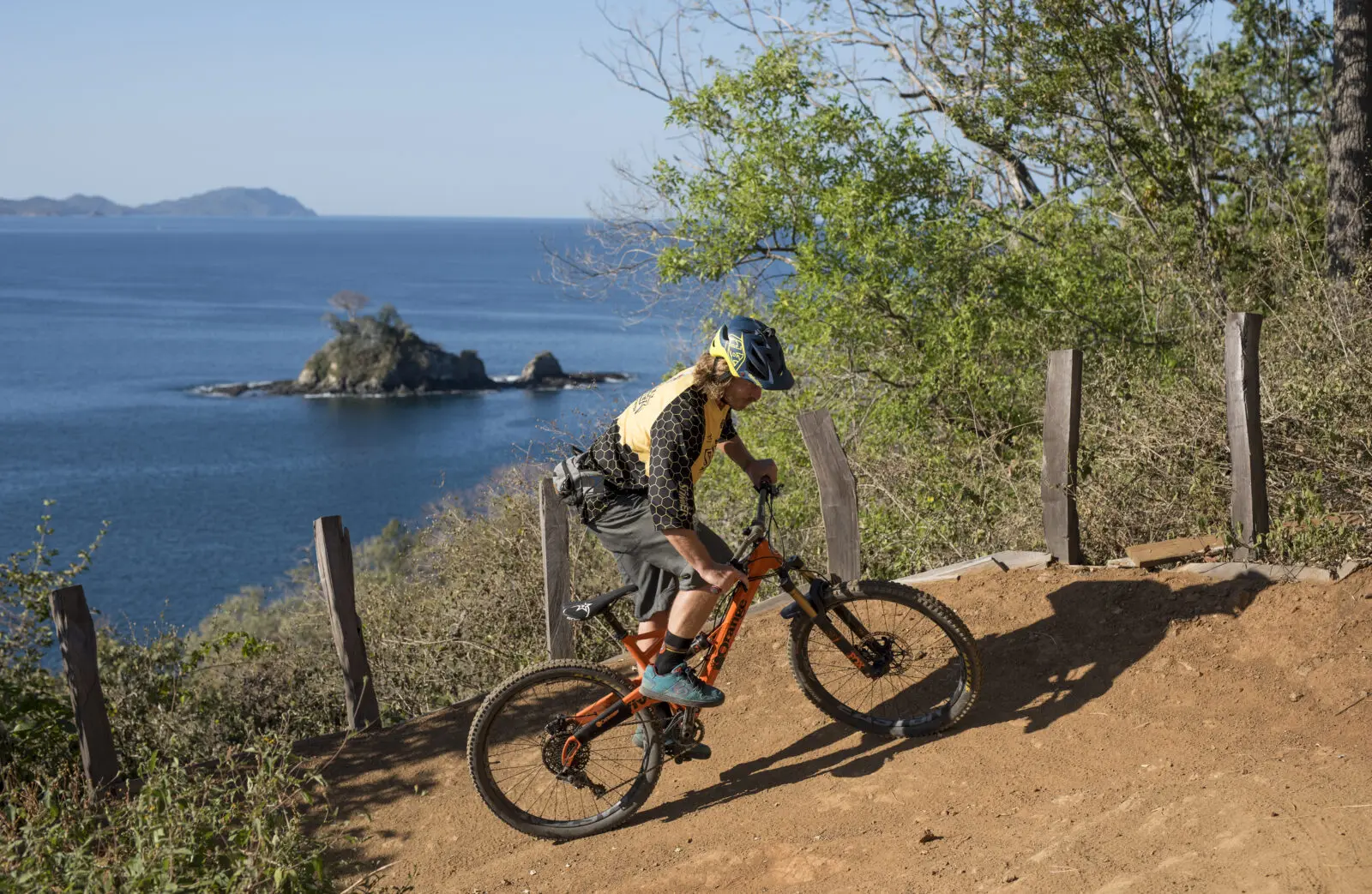 22 kilometers of mountain biking trails wind through the tropical dry forest surrounding Las Catalinas, Costa Rica