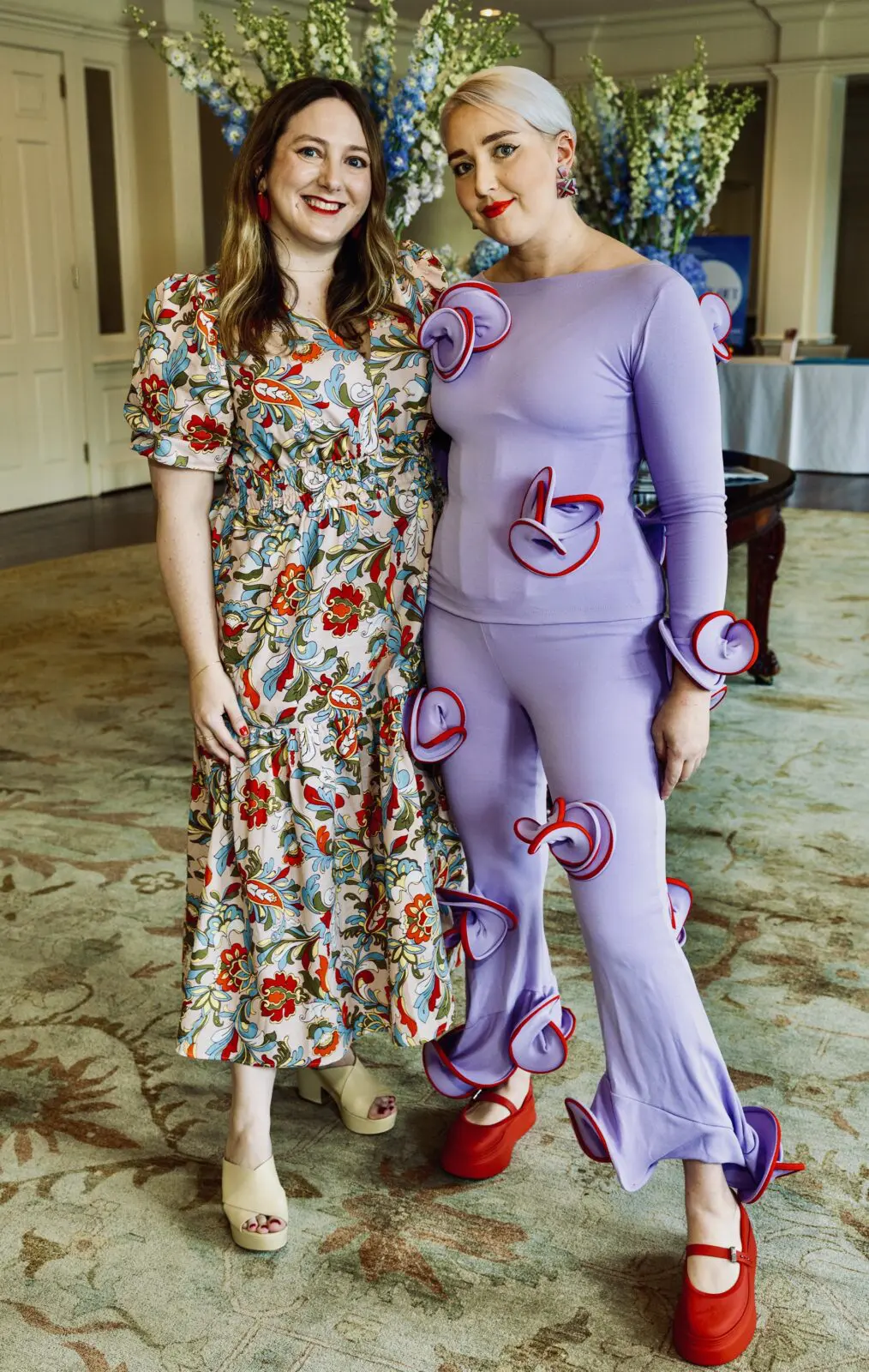 Natalie Svacina, HCCC curator Sarah Darro at Houston Center for Contemporary Craft 2026 Crafting A Legacy Spring Luncheon (Photo by Jenny Antill Clifton)