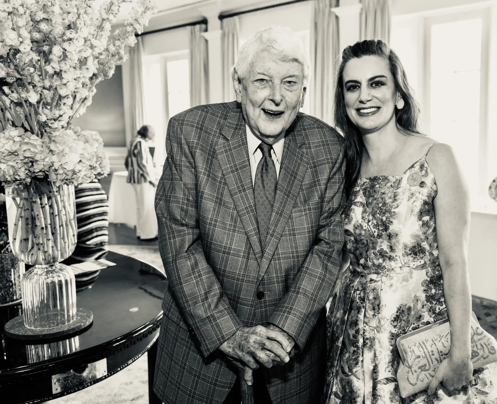 HCCC board president Bob Schwartz and executive director Leila Cartier at Houston Center for Contemporary Craft 2026 Crafting A Legacy Spring Luncheon (Photo by Jenny Antill Clifton)