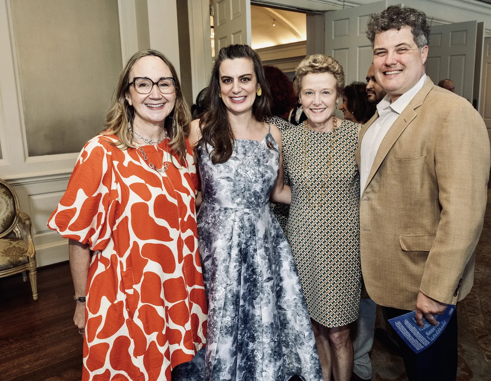 CraftCenterLuncheon_2026-1676 Janis Brackett, Leila Cartier, Laura Bellows, Jack Bellows 2 (Photo by Jenny Antill Clifton)