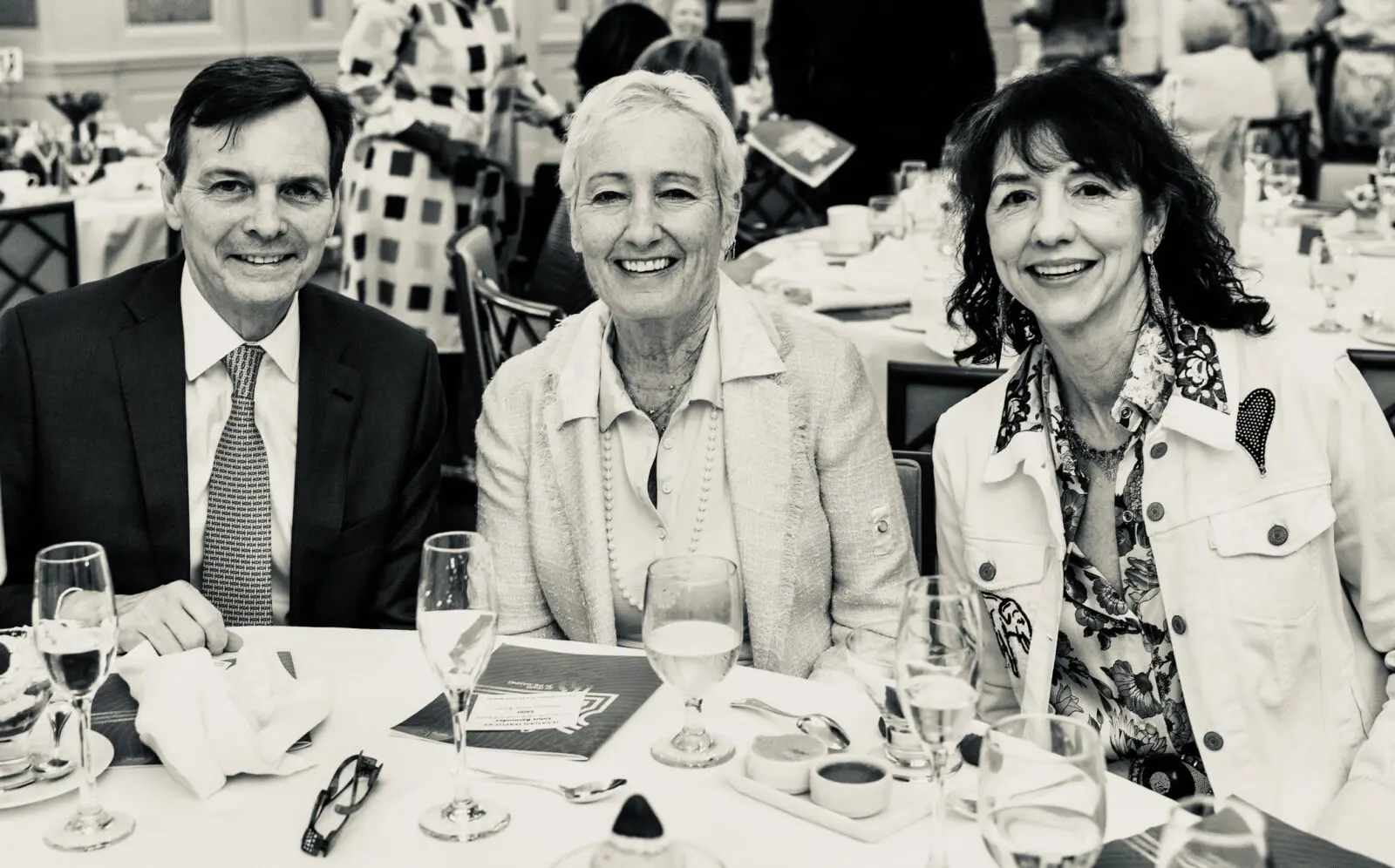 Glen Eichelberger, Josie S. Jones, Franny Koelsch Jeffries at Houston Center for Contemporary Craft 2026 Crafting A Legacy Spring Luncheon (Photo by Jenny Antill Clifton)