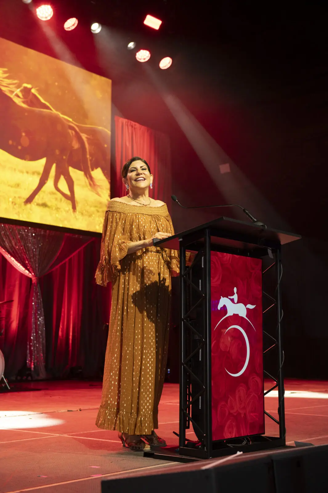 Equest Co-Founder Susan Schwartz speaking (Photo by Tamytha Cameron)