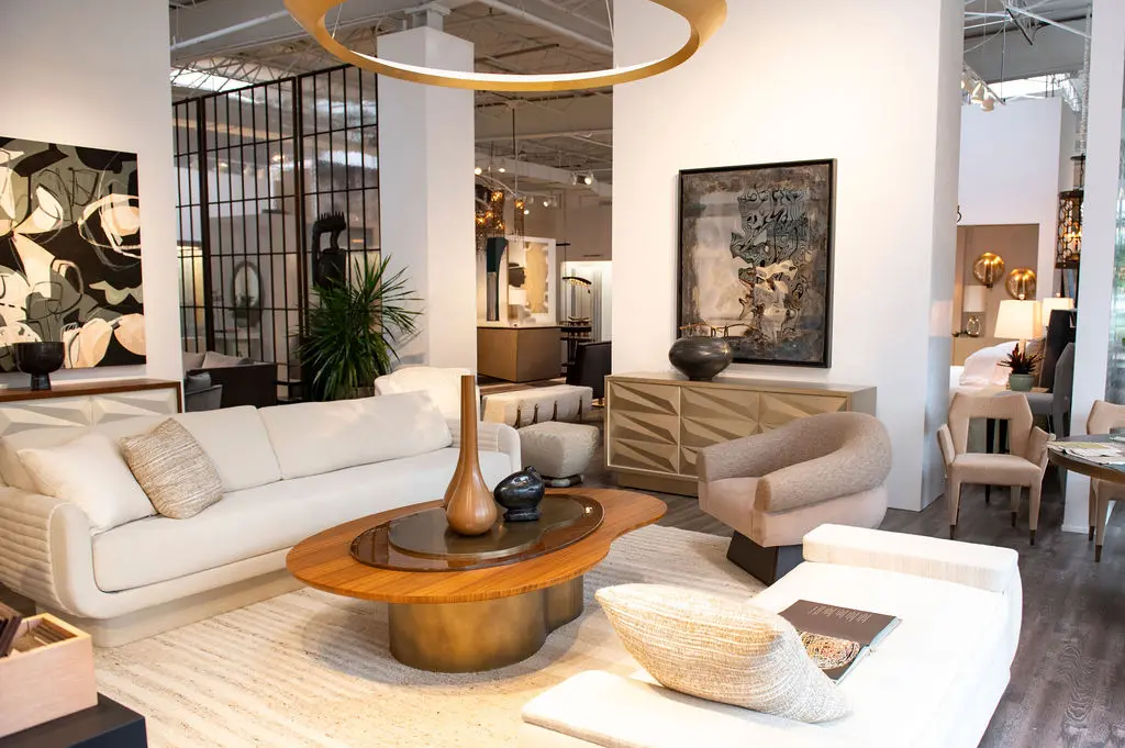 Los Angeles-based interior designer Natasha Baradaran embraced the season as she launched her Spring 2026 collection of artisan furnishing and textiles at the Dallas showroom of Allan Knight & Associates. (Photo by Tamytha Cameron)