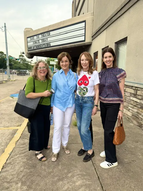 Houston preservation advocates stand among the effort to save Garden Oaks Theater. (Left to Right: Maureen McNamara, Leigh Smith, Martha Finger and Phoebe Tudor)