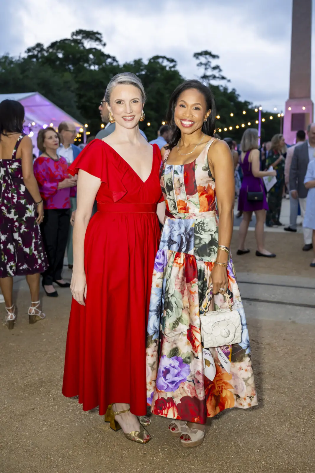 Cara Lambright, Roslyn Bazzelle Mitchell at Hermann Park Conservancy's "Evening in the Park" (Photo by Michelle Watson, CatchlightGroup.com)