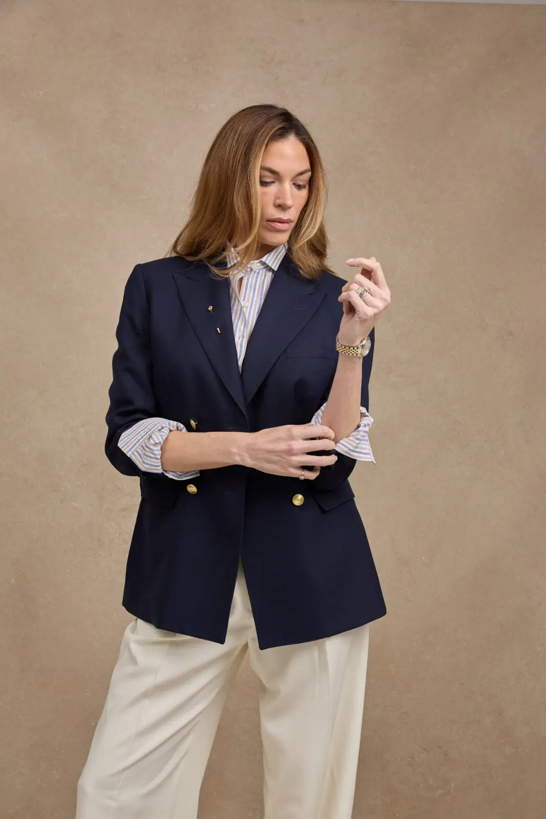 Women's suiting with fine English tailoring from Houston-based The Studio Mayfair (Photo by Jose Rodriguez)