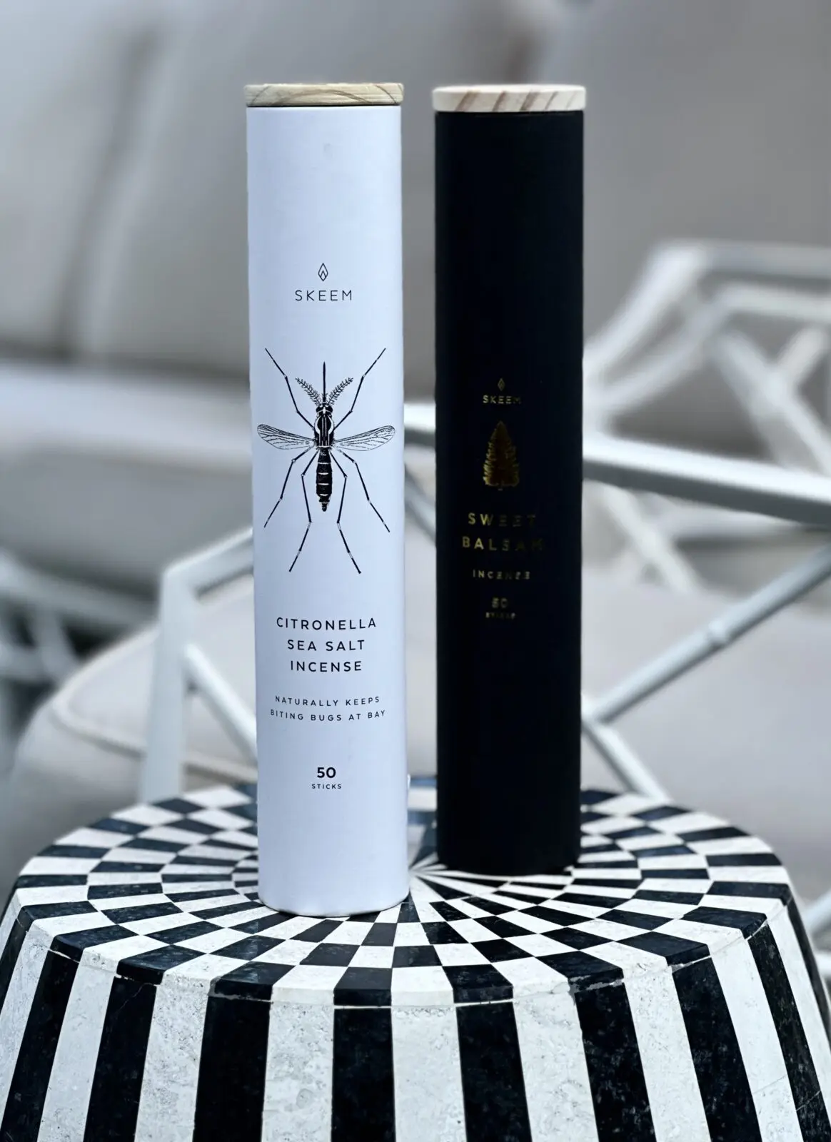 If the mosquitoes tend to find you first, try a few incense sticks tucked among the planters.