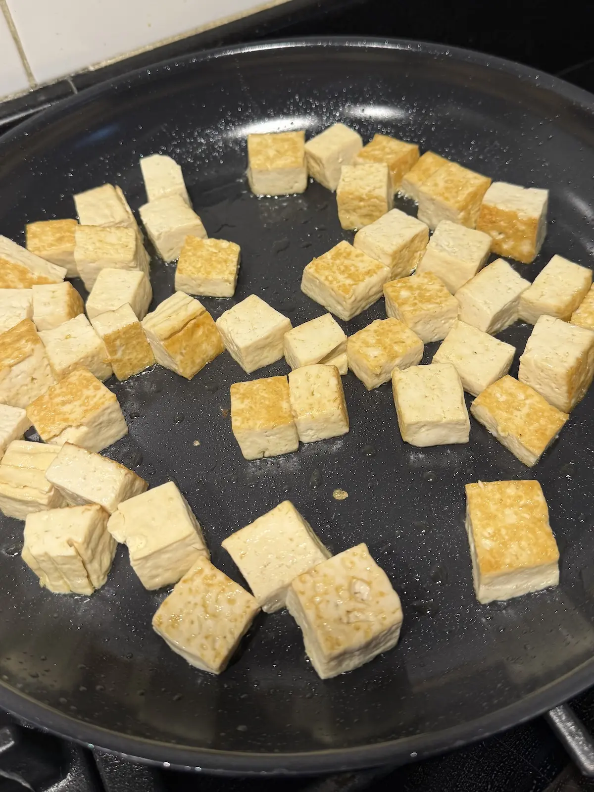 Make sure you drain and press your tofu before you brown it.
