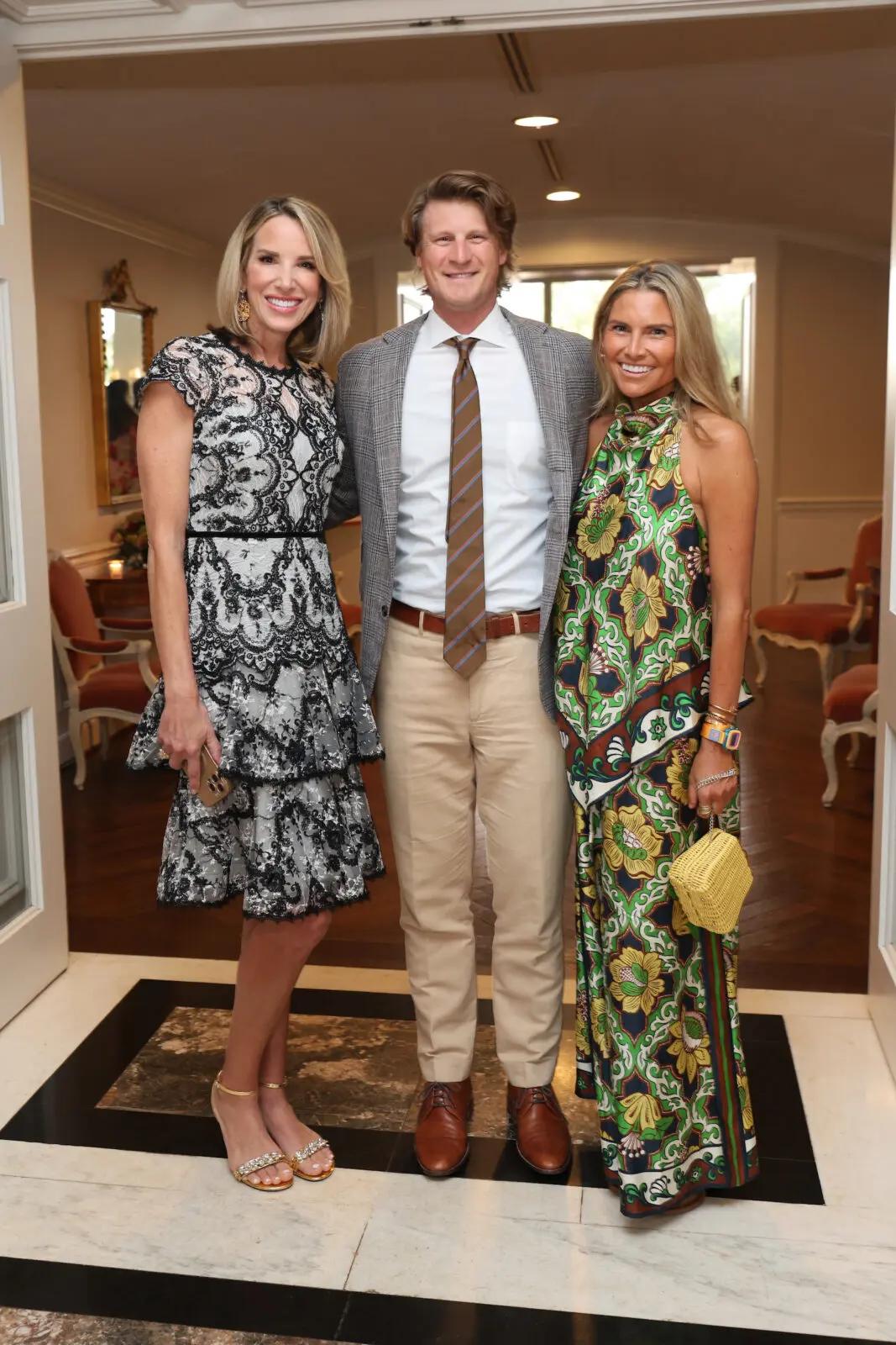 Ilona Carson, Caroline & Andy Harrison at Broach Foundation dinner (Photo by Priscilla Dickson)