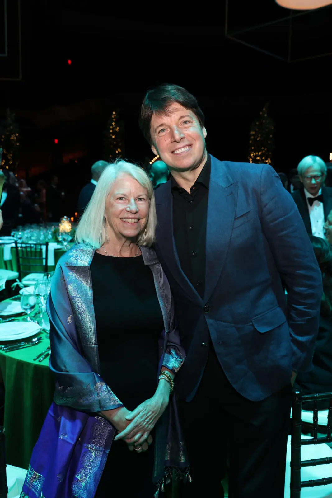 Houston Symphony Wine Dinner chair Janet Clark with special guest Joshua Bell.  (Photo by Priscilla Dickson)