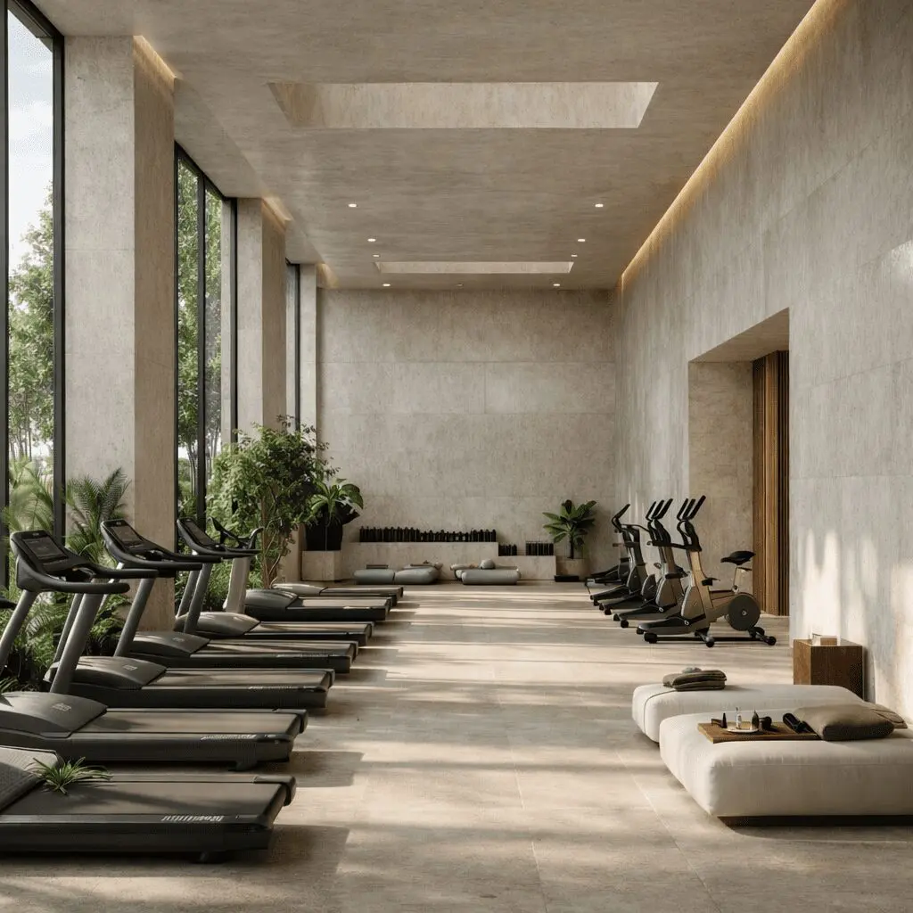 The KAYAN gym is one of the shared amenity spaces at KA Residences
