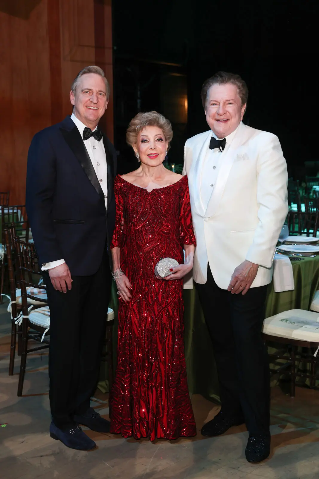 Kurt Grether, Margaret Alkek Williams, Bill Stubbs  at the Houston Symphony Wine Dinner & Collector's Auction (Photo by Priscilla Dickson)