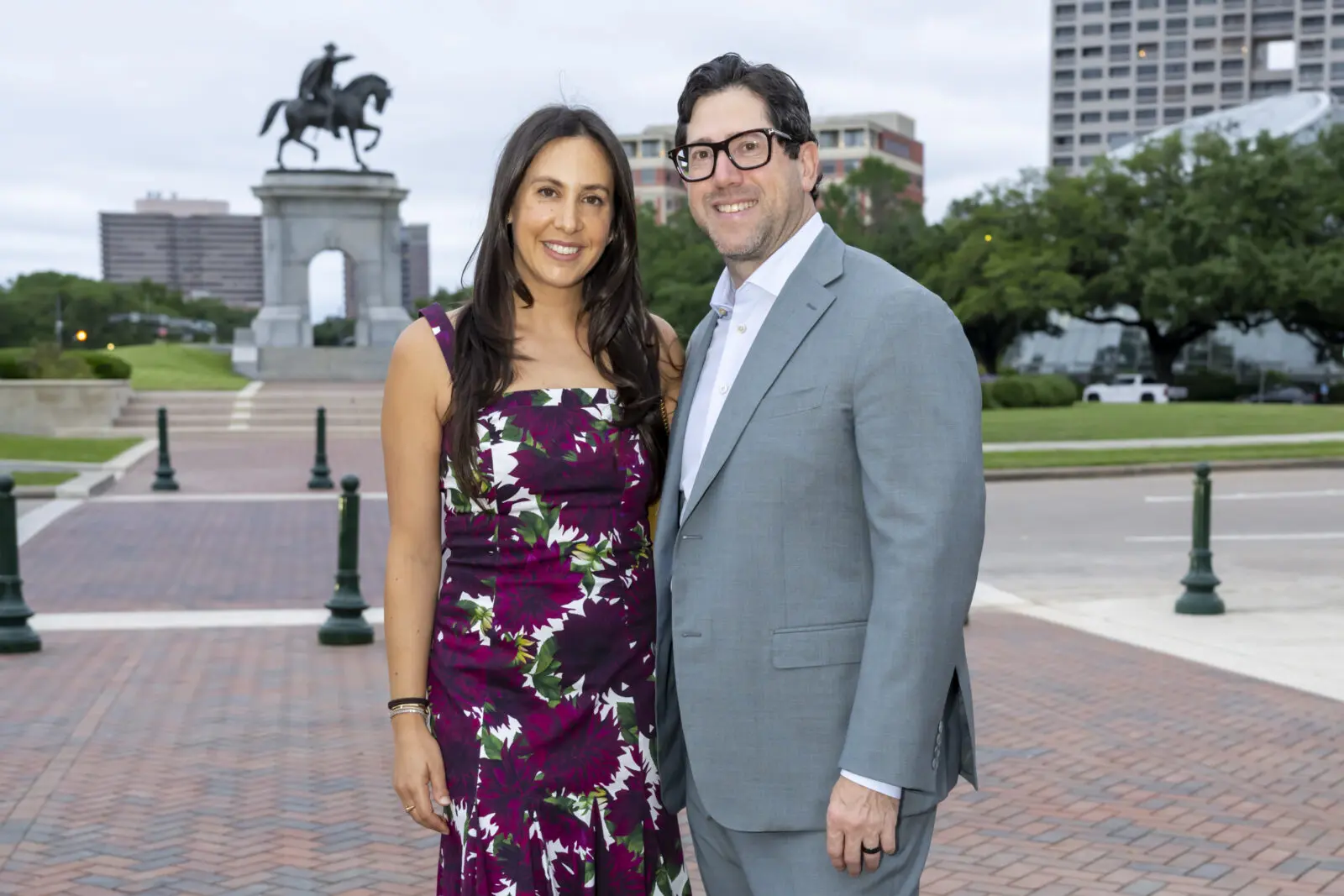 Monica Hoz de Vila, Brad Radoff at Hermann Park Conservancy's "Evening in the Park" (Photo by Michelle Watson, CatchlightGroup.com)