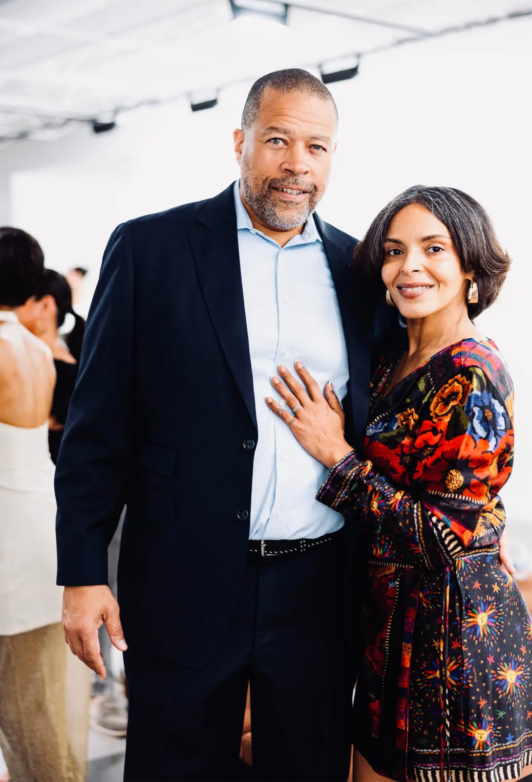 HAA board member Nicolas Stuart & Zsavon Butler at the Houston Arts Alliance Gilded & Golden Kickoff (Photo by Hung L. Truong)