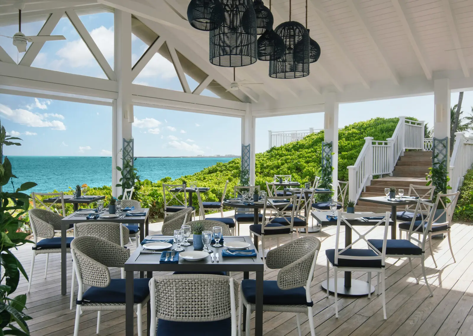 The views at The Ocean Club's restaurants are as delightful as the cuisine.