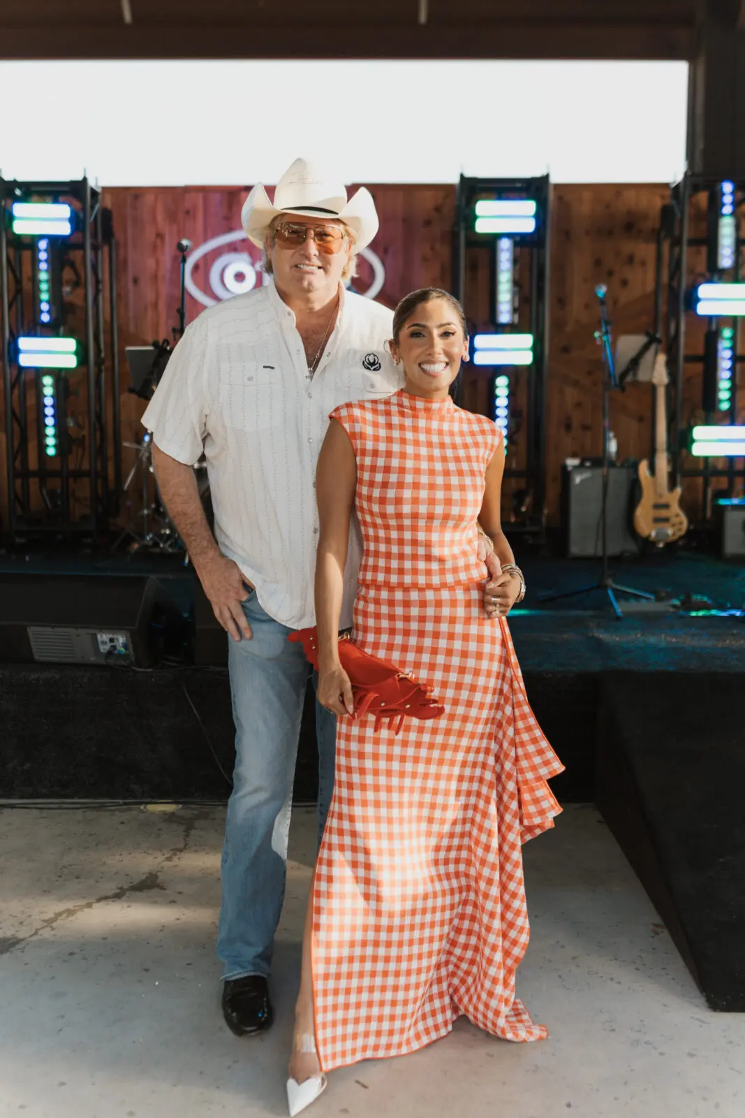 Hosts Pete Bell & Zinat Ahmed at Cotton Holdings' Crawfest (Photo courtesy of Cotton Holdings)