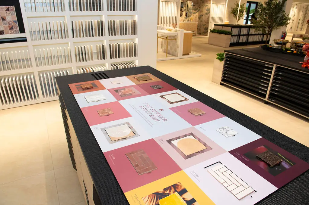 Guests previewed the new summer collection from TileBar. (Photo by Tamytha Cameron)