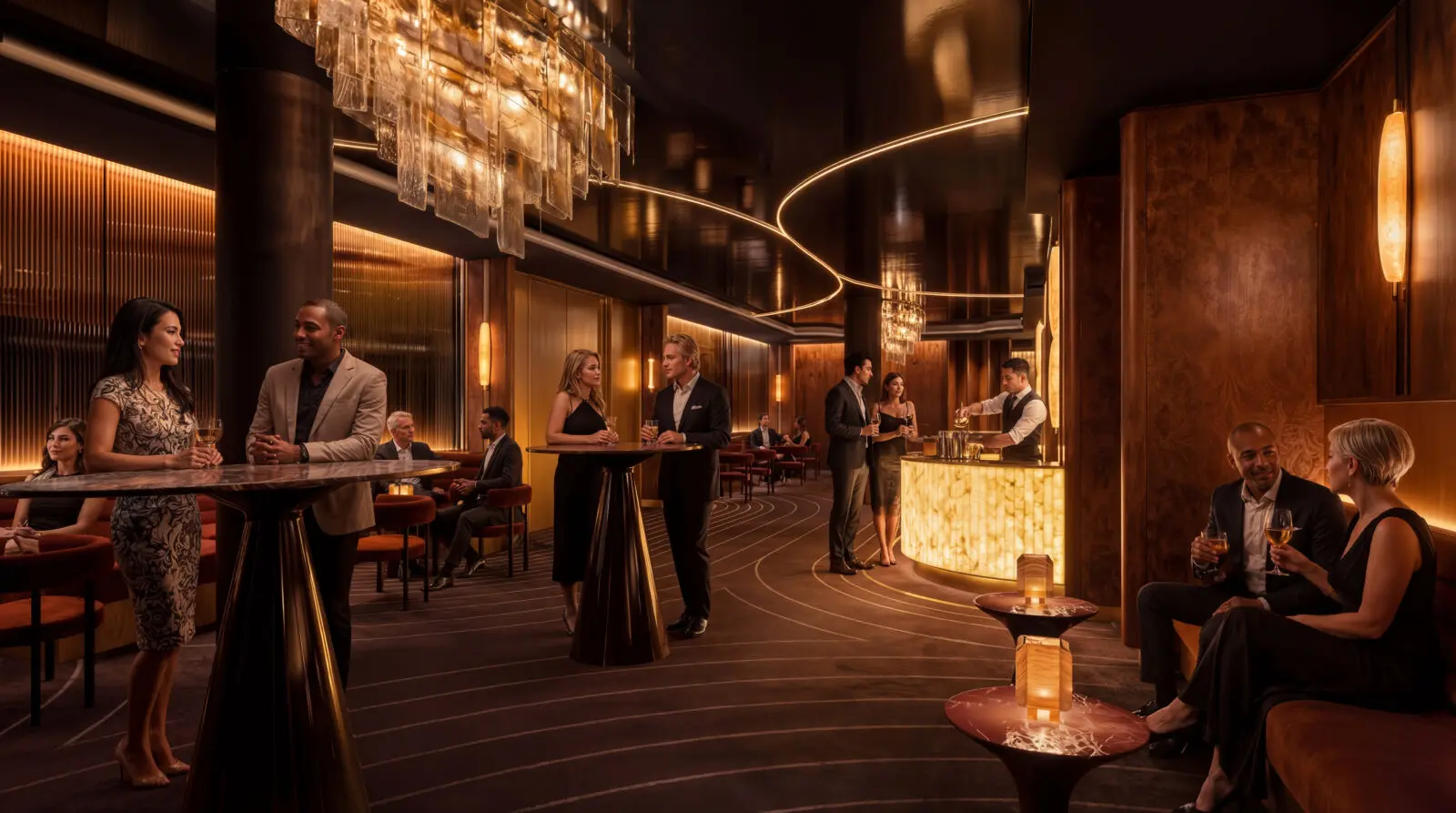 Rendering of The Kades Club, the Hobby Center's new hospitality lounge (Courtesy of the Hobby Center)