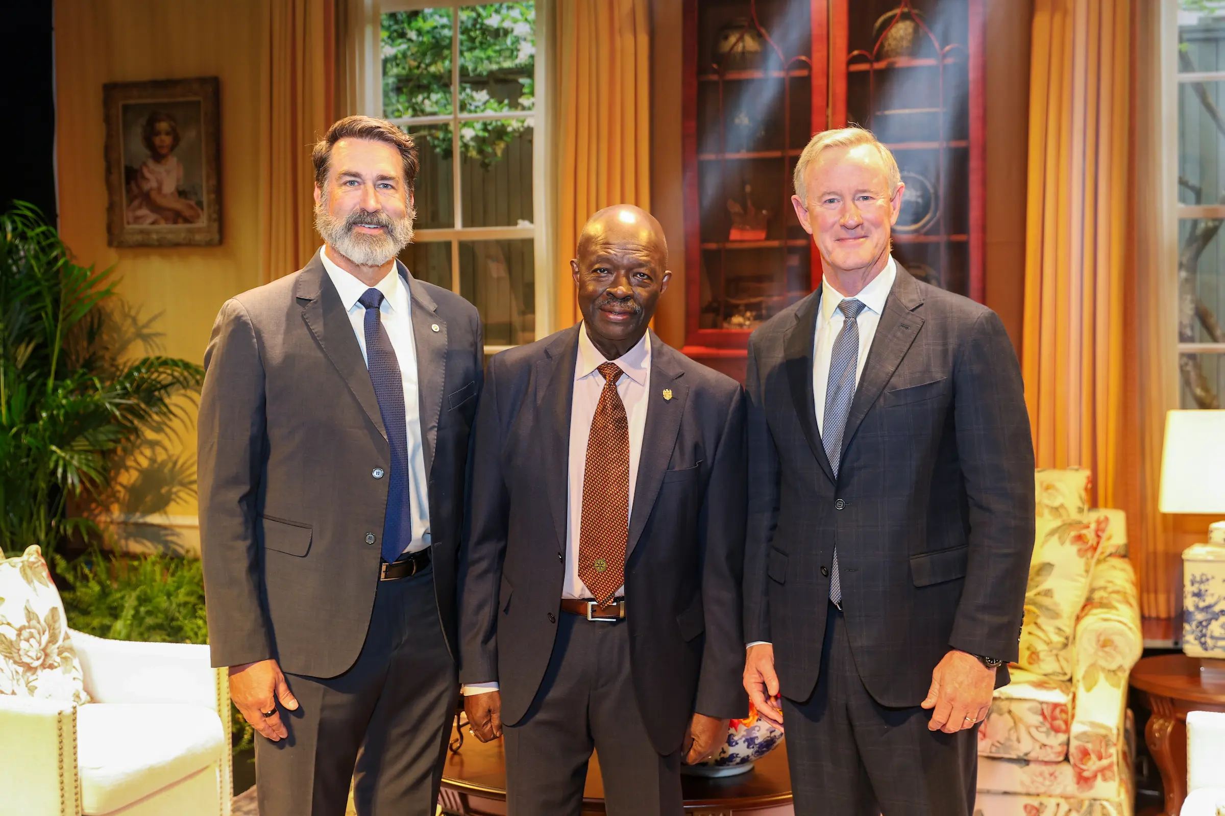 Rob Riggle, Leon Carroll, Jr., & Admiral William H. McRaven ; Photo by Priscilla Dickson