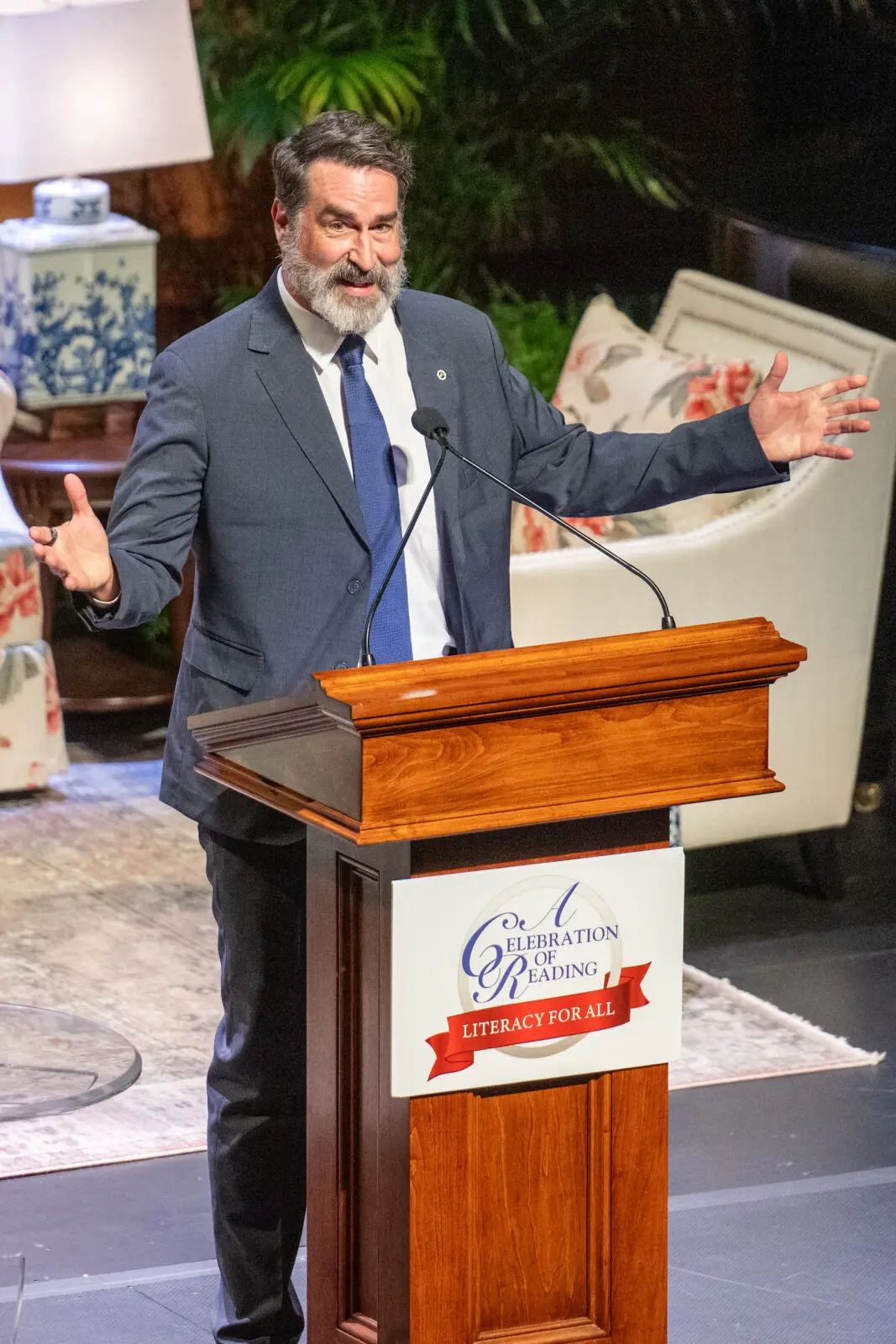 Author Rob Riggle at A Celebration of Reading (Photo by Jacob Power) 