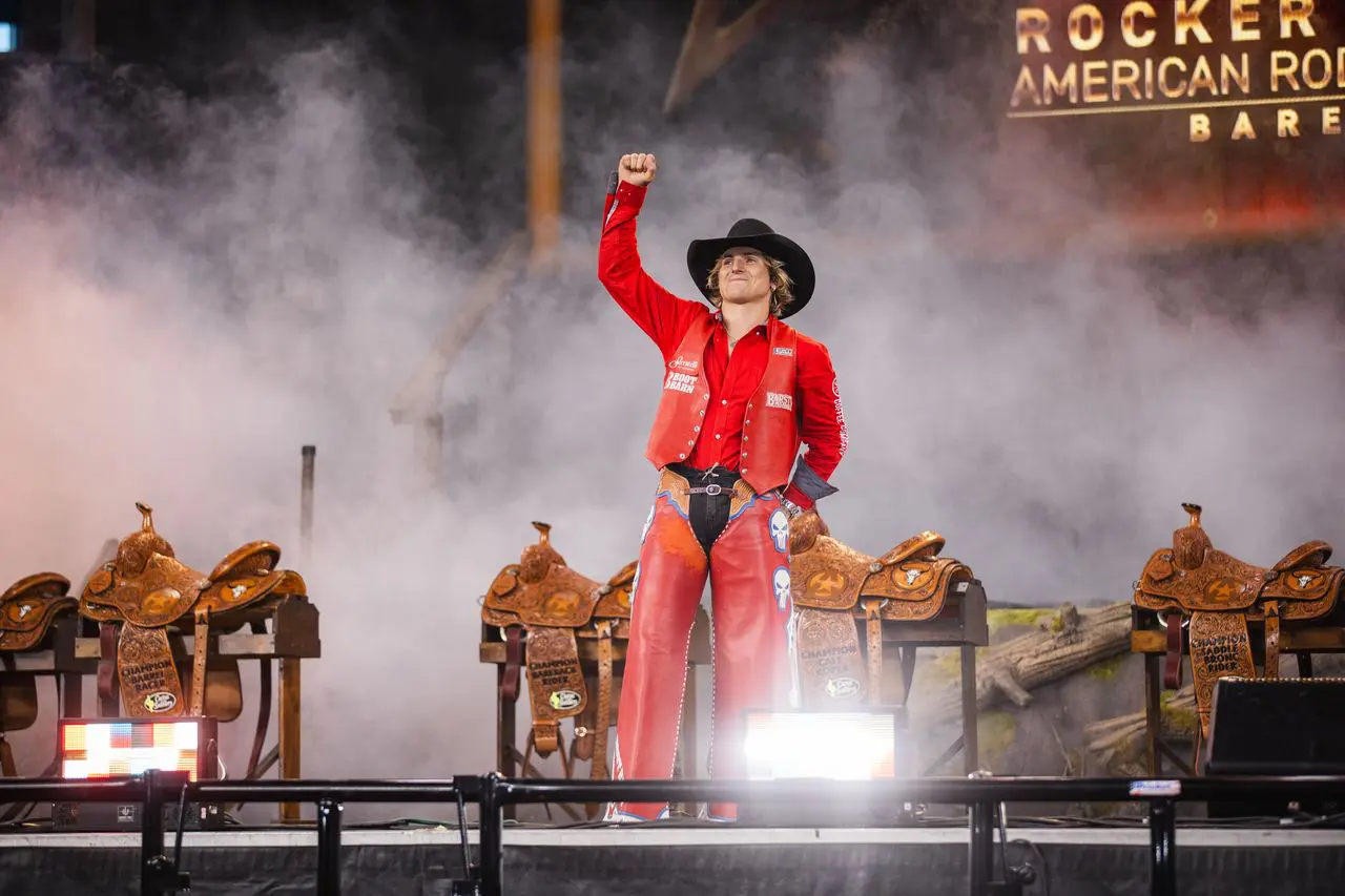 Bareback bronc rider Rocker Steiner is one of many athletes competing at this year’s The American Rodeo. (Courtesy)