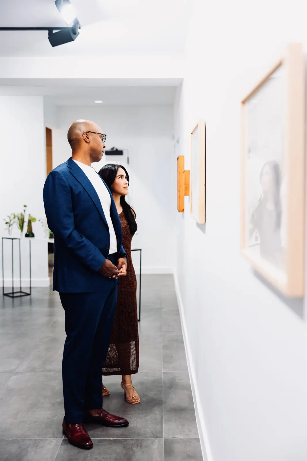 Ryan Martin & board member Elizabeth Martin at the Houston Arts Alliance Gilded & Golden Kickoff (Photo by Hung L. Truong)