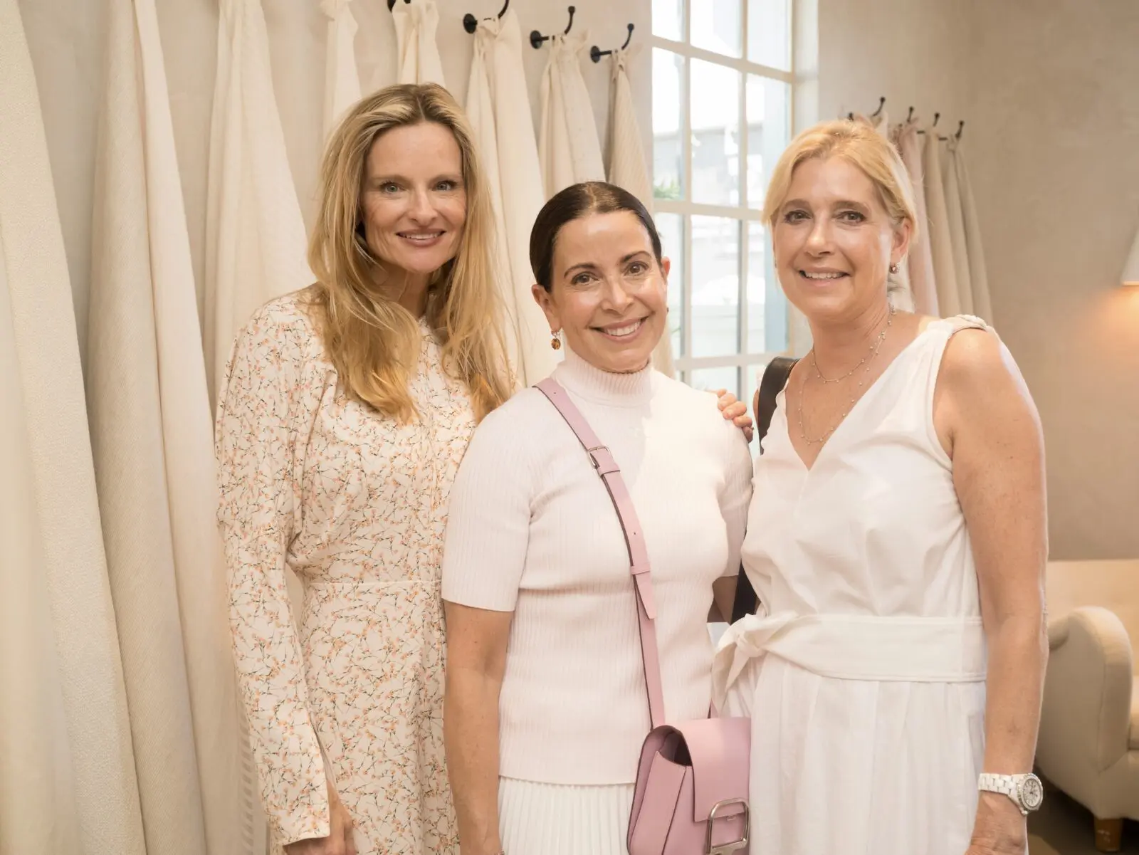 Sheri Bailey, Anita Gaylor, Jennifer Ducote at the Matt Camron Rugs celebration of its partnership with Rose Uniacke (Photo by Daniel Ortiz)