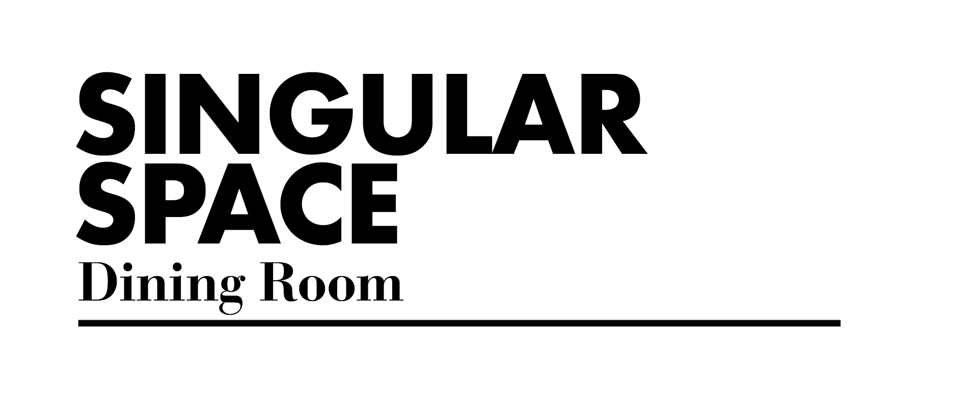Singular Space dining room – graphic