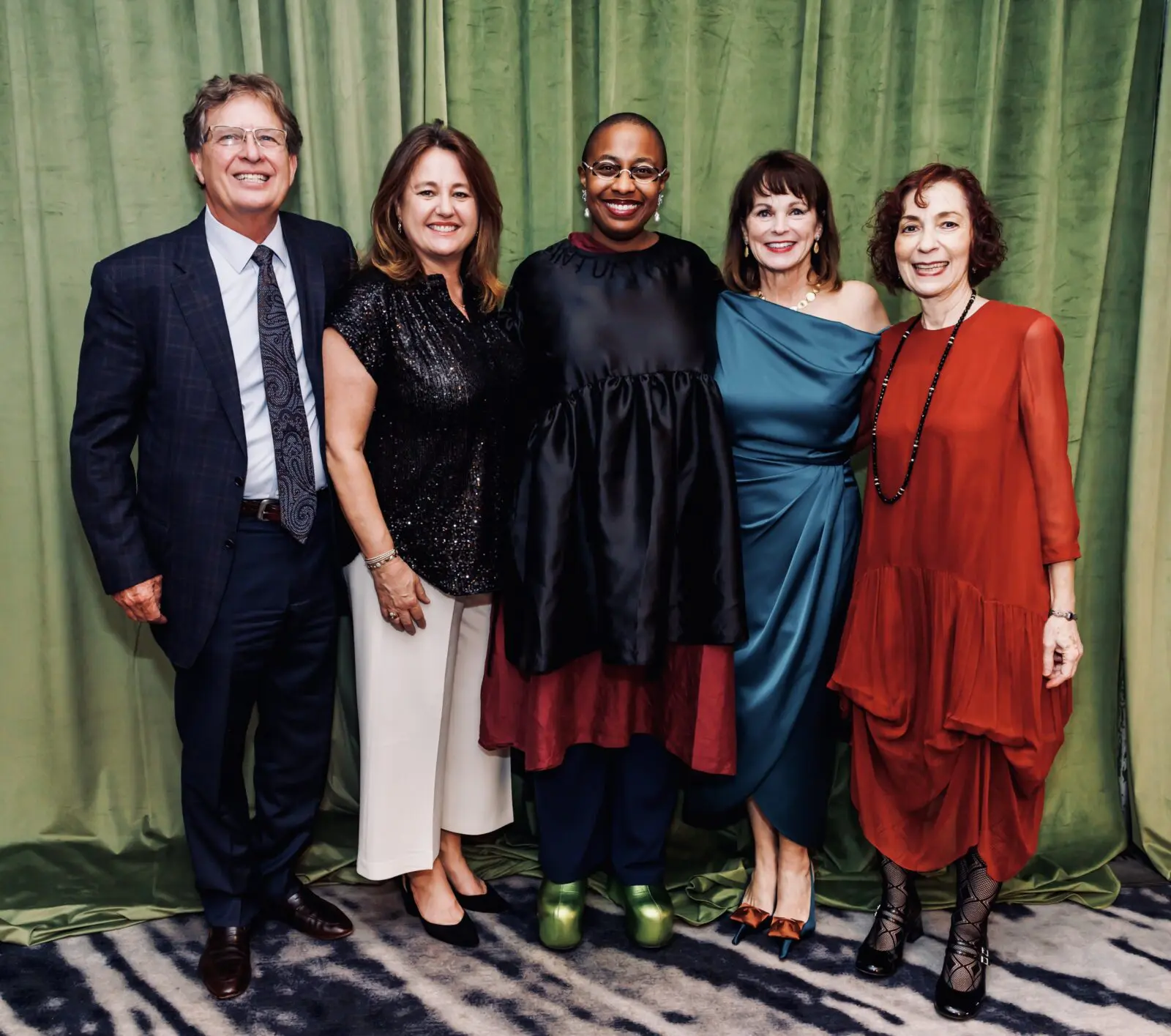 Chairs Steve & Anne-Laure Stephens, Cécile McLorin Salvant, honoree Elaine Finger, DACAMERA artistic director Sarah Rothenberg at DACAMERA 2026 Gala: Music Salons and Jazz Supper Club
