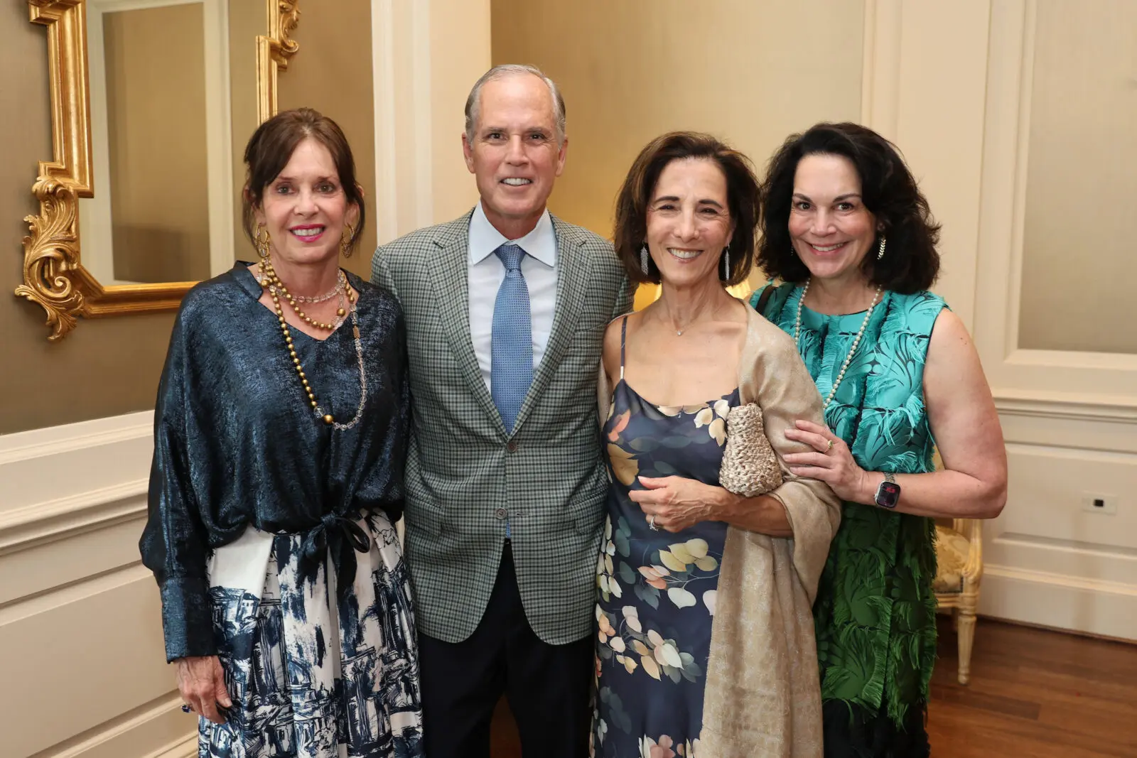 Susan and Steve Solcher, Jan Bres, Poppi Massey at the Broach Foundation dinner (Photo by Priscilla Dickson)