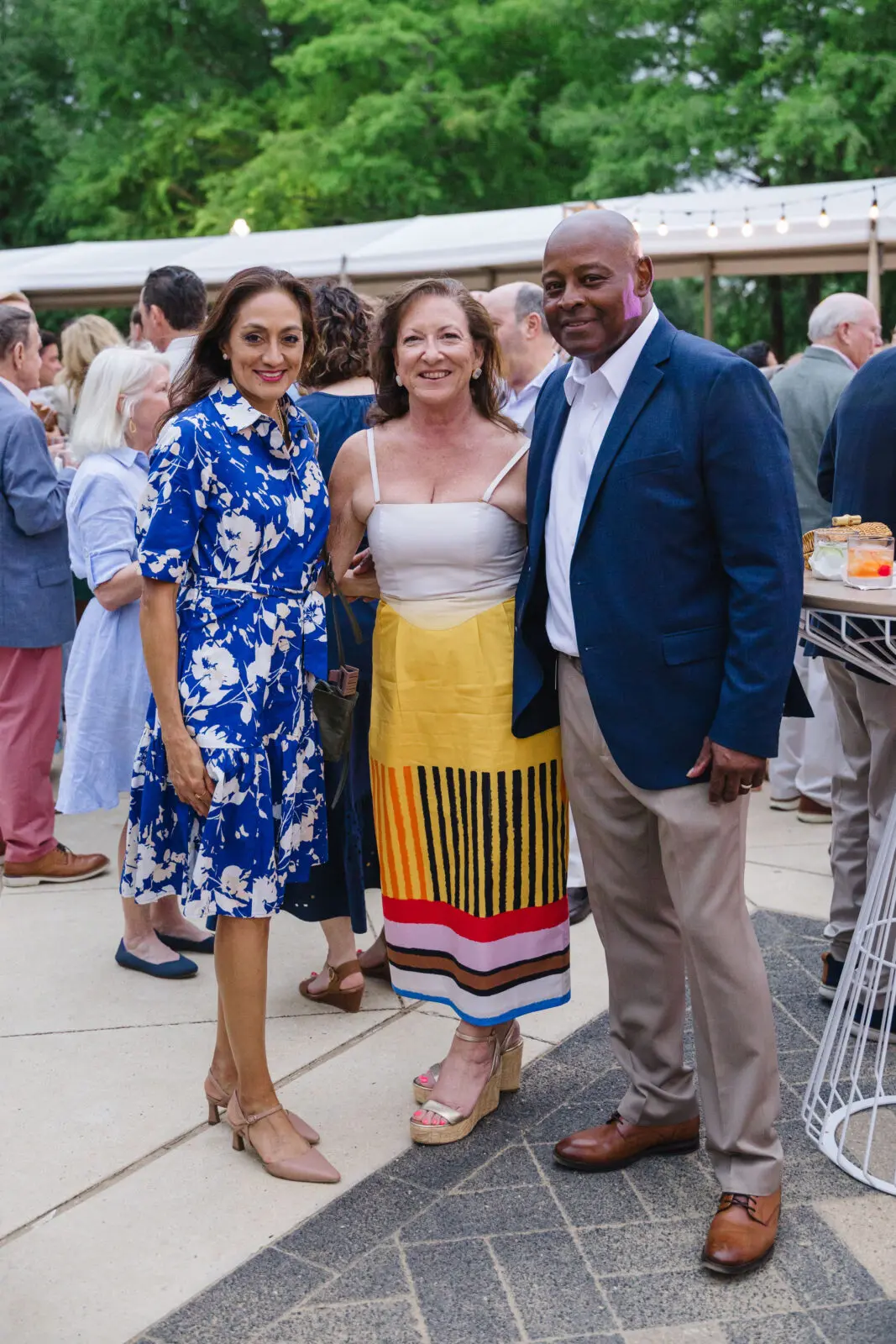 Tina Ortiz, Lisa johnson, Kenneth Allen  at Hermann Park Conservancy's "Evening in the Park" (Photo by Johnny Than)
