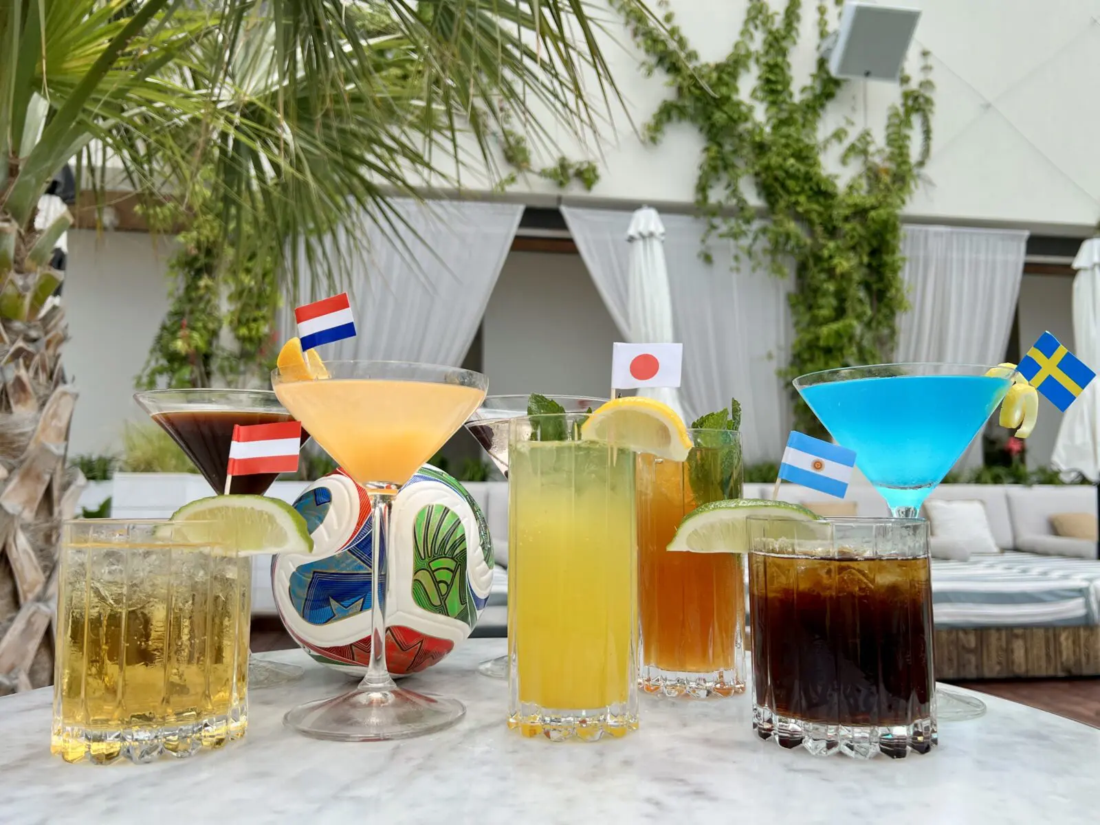In celebration of the World Cup, all four of Hotel Swexan's dining outlets are featuring specialty, globally-inspired cocktails. (Courtesy of Harwood)