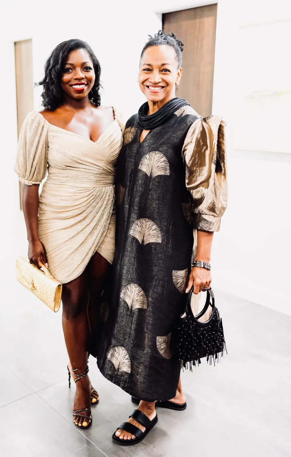 Zoe Cadore, Anita Smith at the Houston Arts Alliance Gilded & Golden Kickoff (Photo by Hung L. Truong)