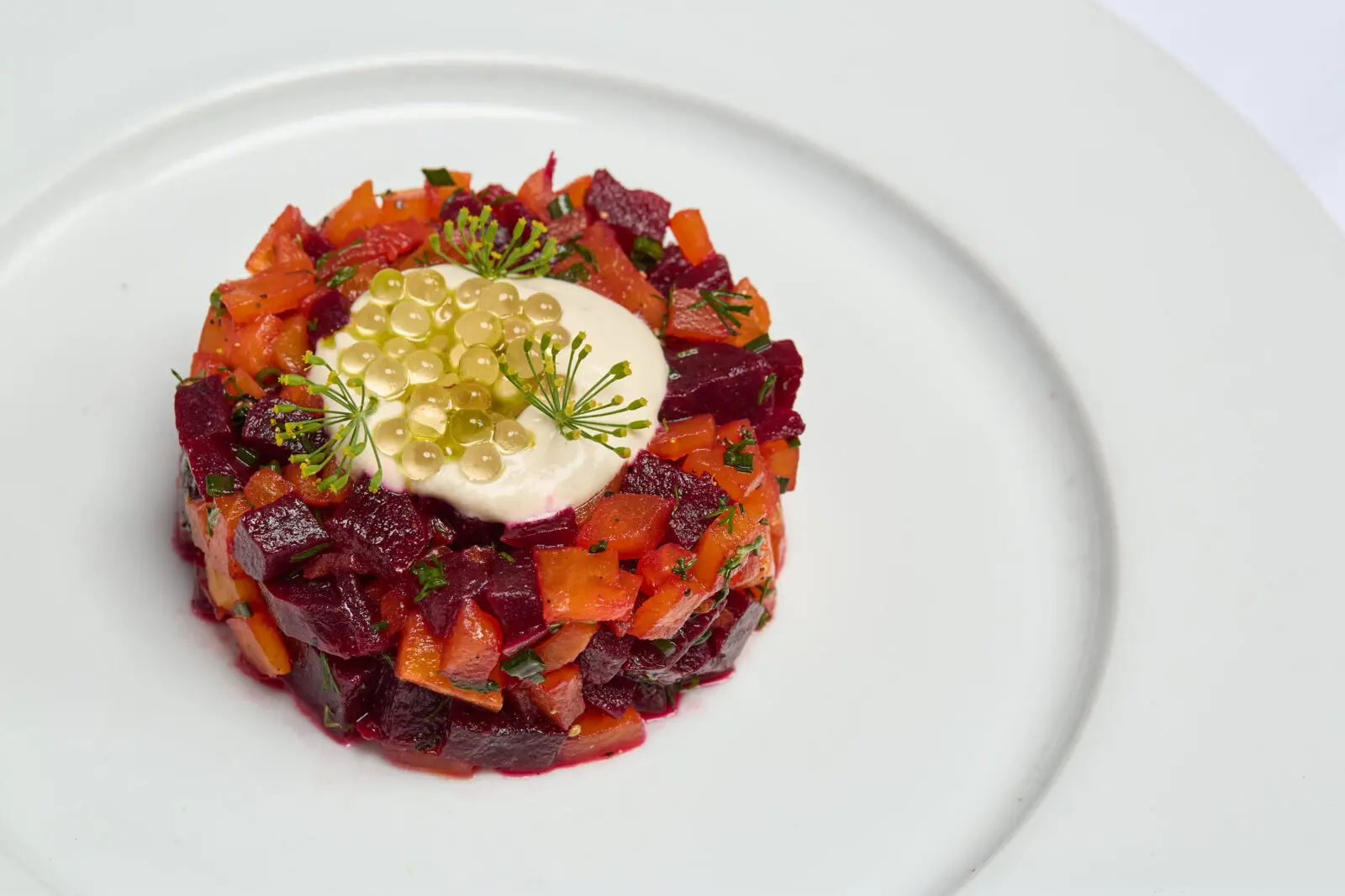 The roasted beet tartare is a favorite on St. Martin's spring menu. (Courtesy)