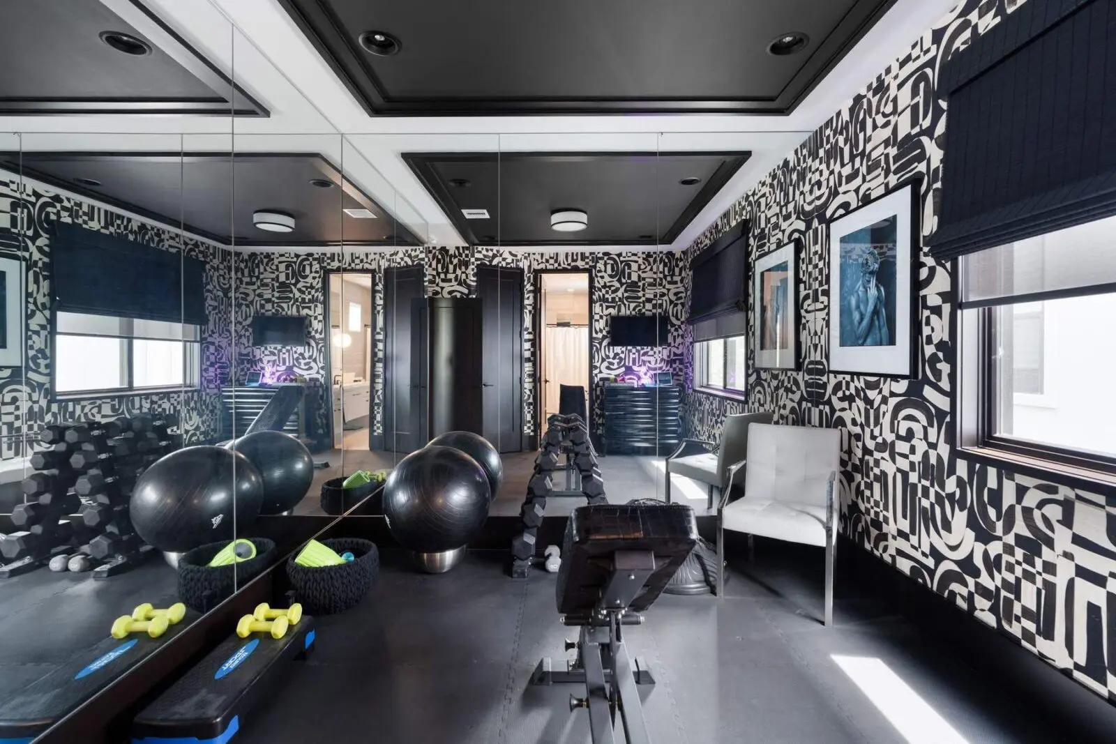  A flex room becomes a personal gym in the townhouse in Hyde Park (Photo by Aria Media)