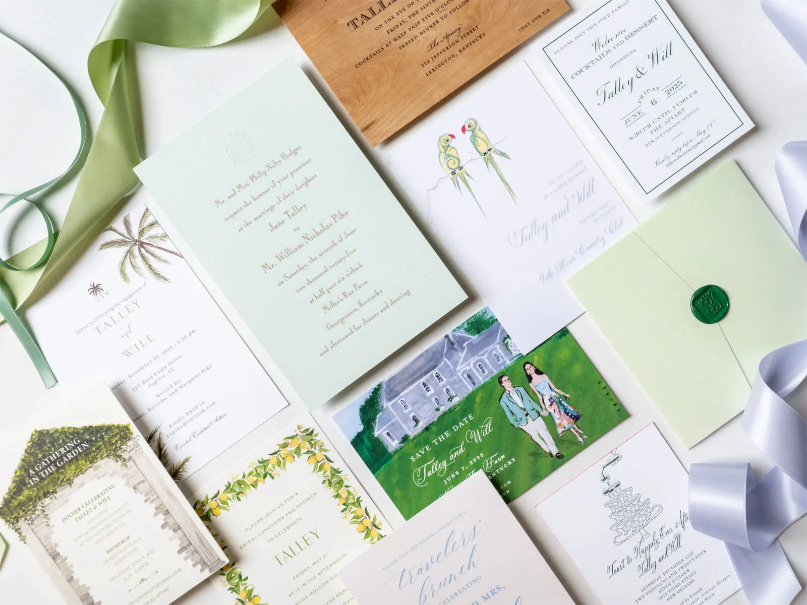 Invitations and Save the Dates for the Hodges + Pike wedding (Photo by The Browns)