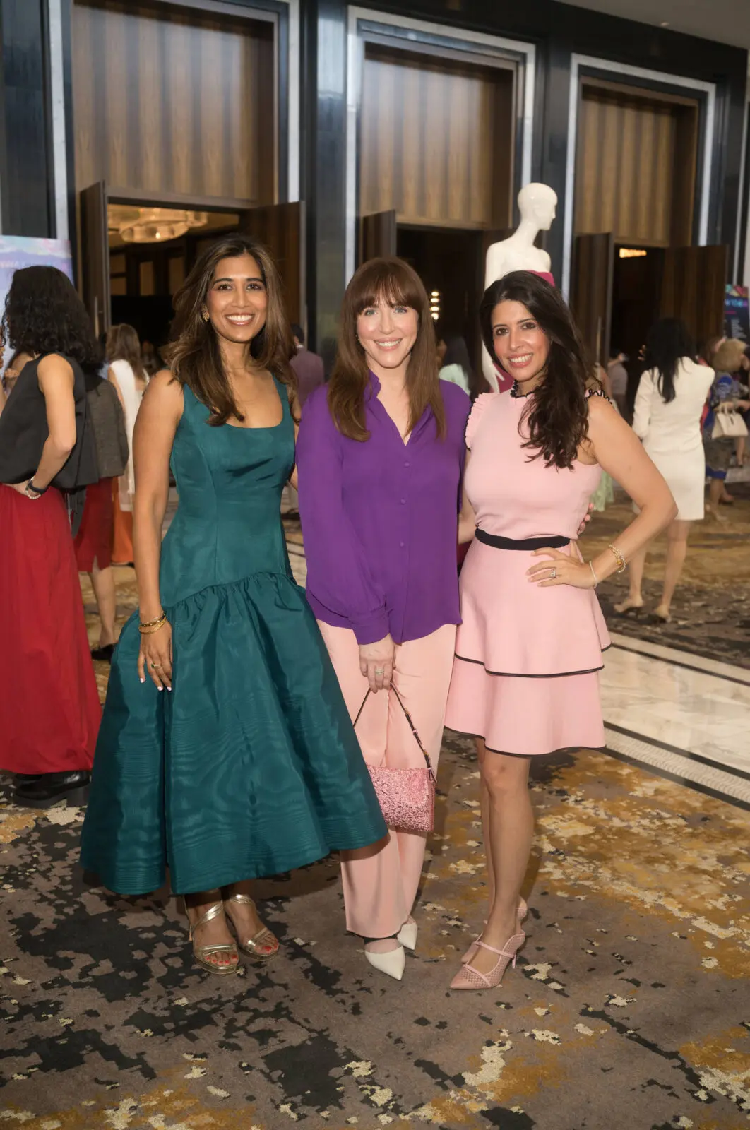 Divya Brown, Mary Patton, Maria Lowrey at Asia Society Texas' annual 'Runway to Asia' luncheon (Photo by Daniel Ortiz)