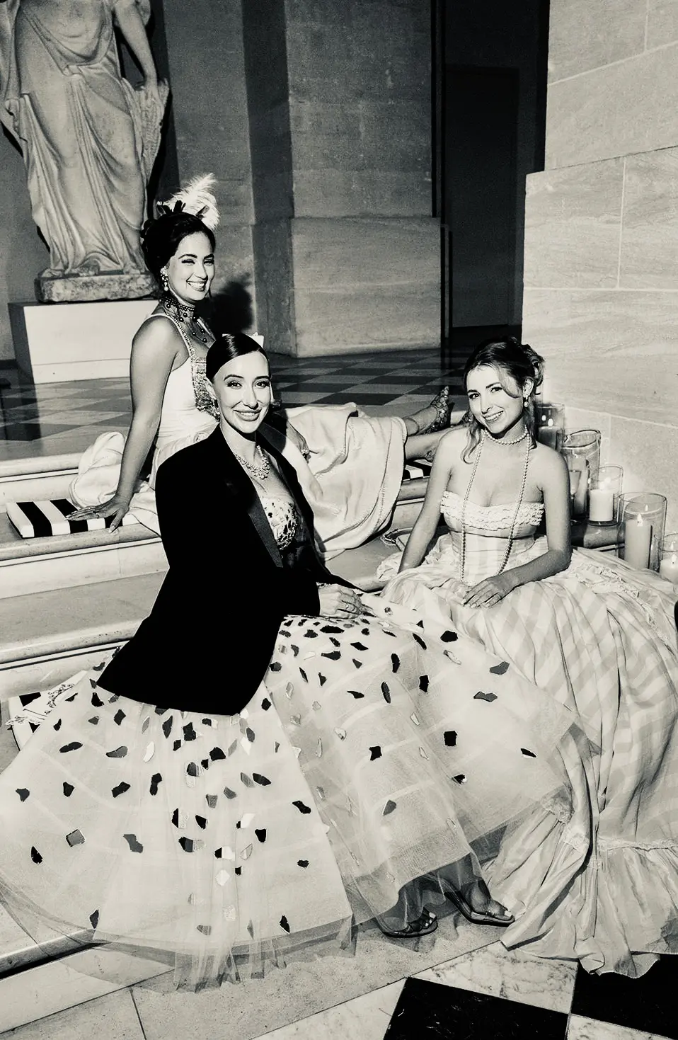 Jada Tusha, Arica Parks, Ava Truan at the Friends of Versailles soirée (Photo by Catalin Vutcariov)