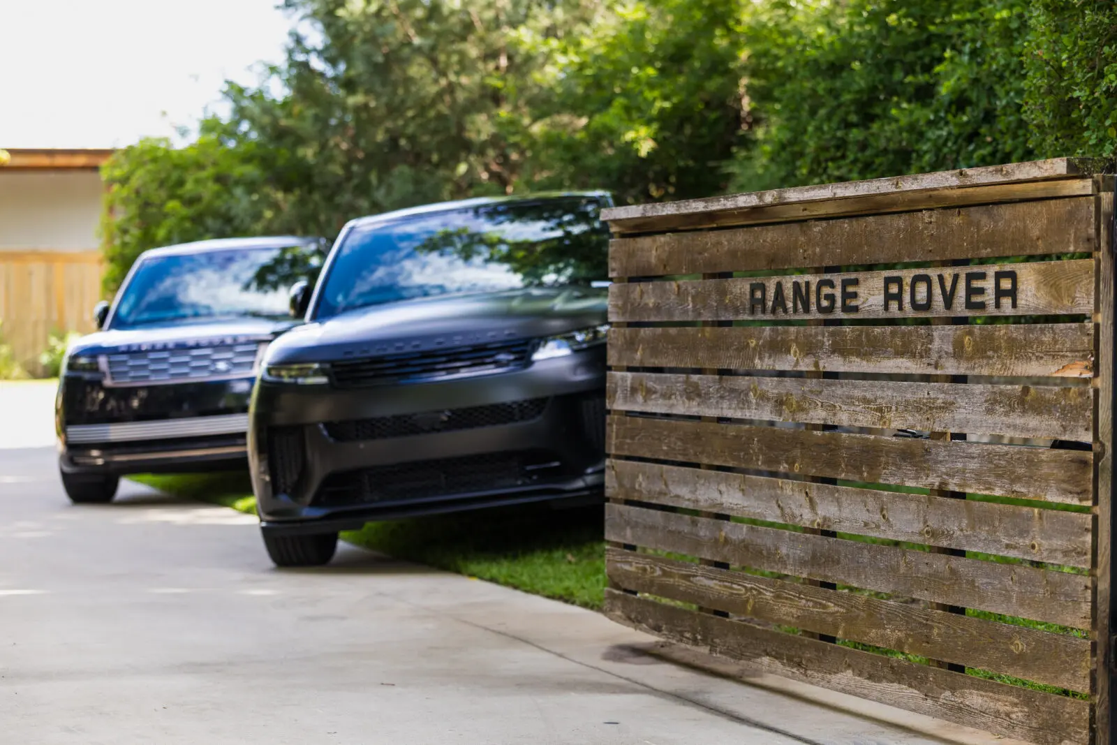 Range Rover's newest SUVs were displayed throughout Chef Tim Love's property during the invitation-only weekend. (Photo by Land Rover Fort Worth)