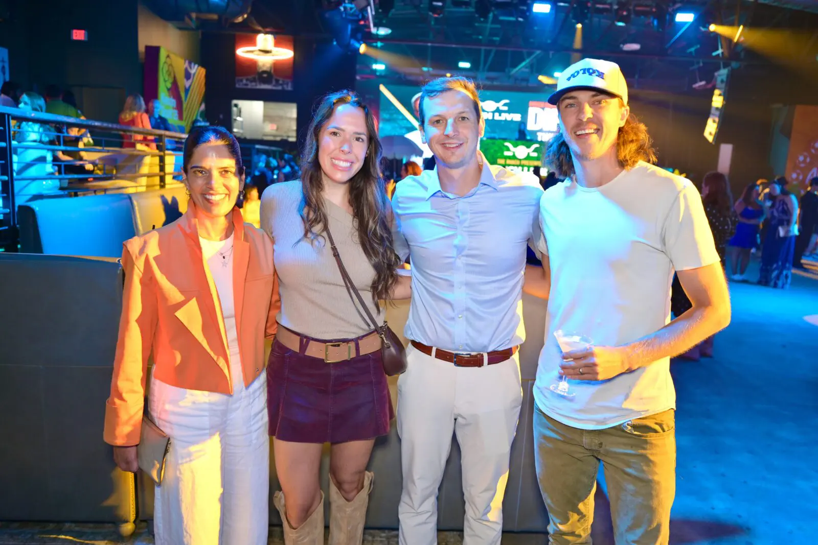 Anita Sehgal, Hayley Trefzger, Matt Richardson, Bob Trefzger at The Ranch Presents Pitch Live  (Photo by Alex Montoya)