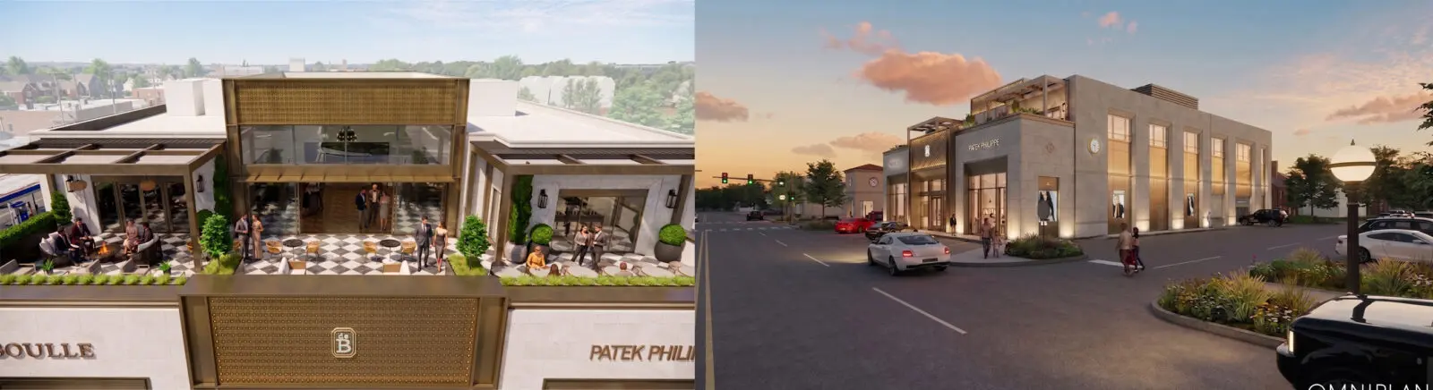 A rendering of store the transformation showing the two-story Patek Philippe boutique