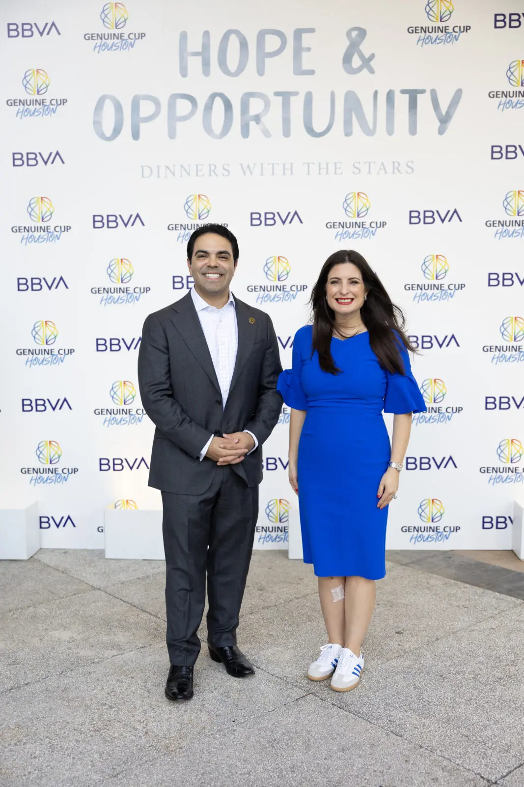 Daniel Rodriguez, Harris County Comissioner Lesley Briones at the Genuine Cup Hope & Opportunity dinner (Photo by Jenny Antill)