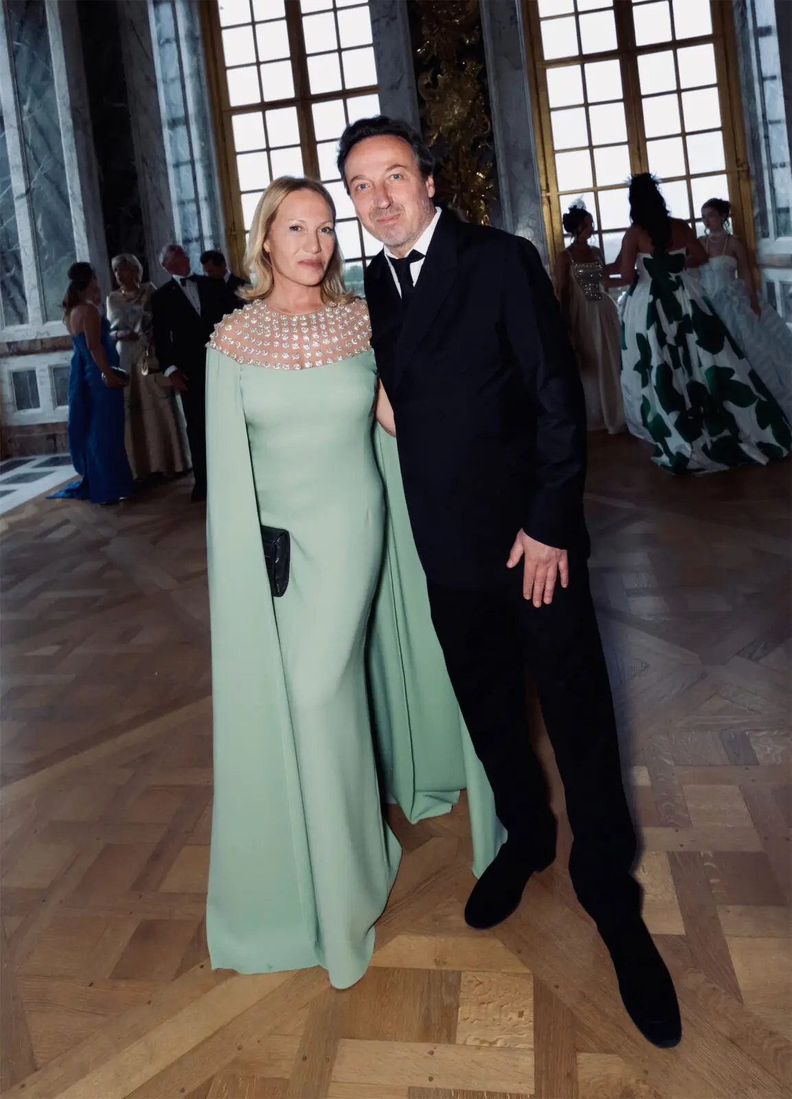 Diana Widmaier Picasso, Emmanuel Perrotin at the American Friends of Versailles soirée (Photo © François Goizé)