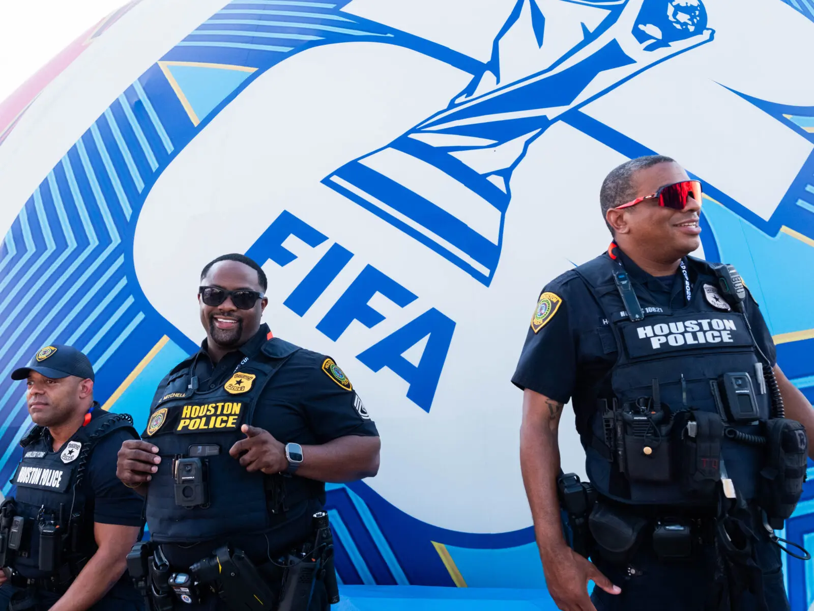 The World Cup in Houston brings a large police presence. (Photo by F. Carter Smith)