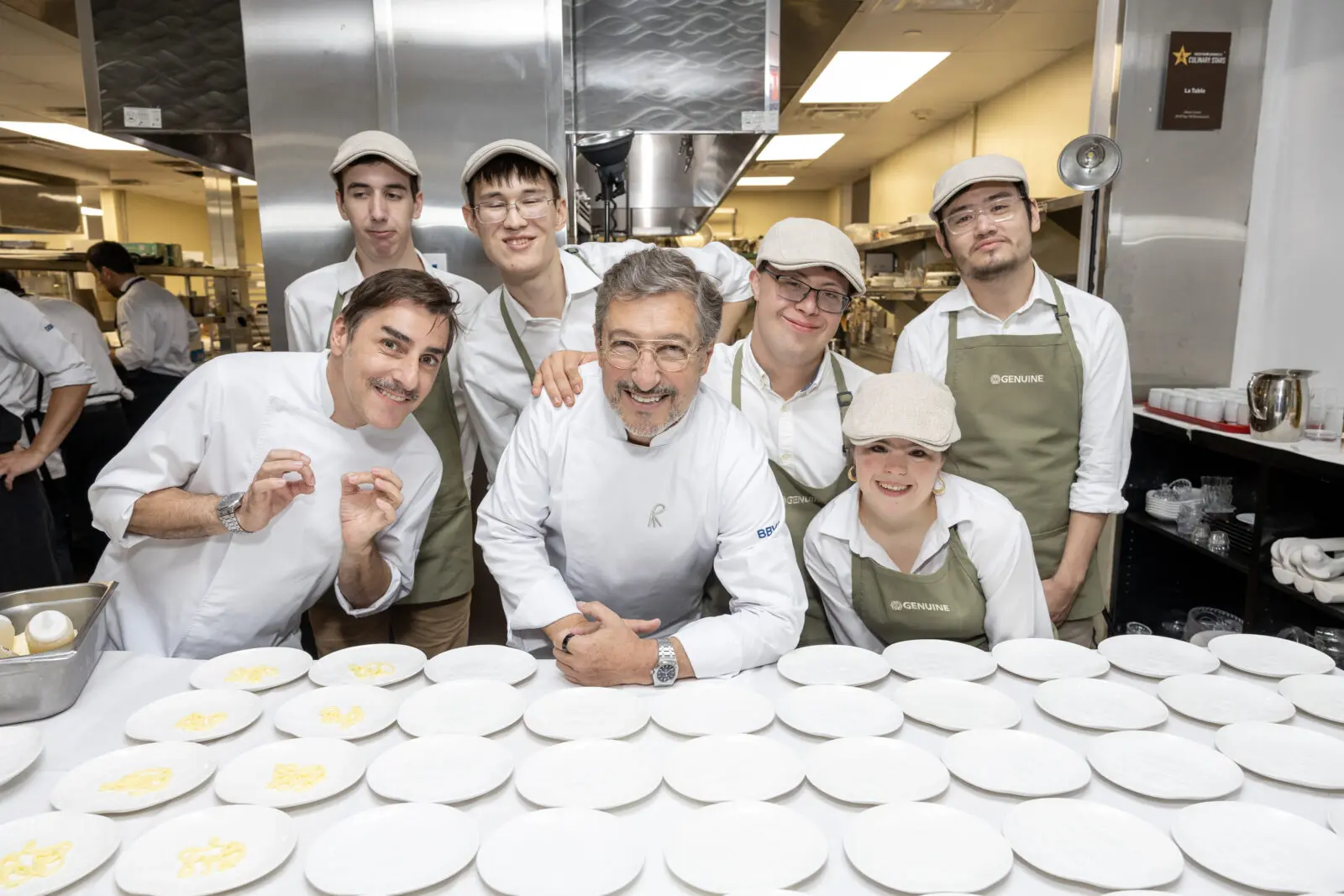 World renowned chefs Jordi Roca and Joan Roca with the Genuine Catering team at Genuine Cup's second annual Hope & Opportunity Dinner  (Photo by Jenny Antill)