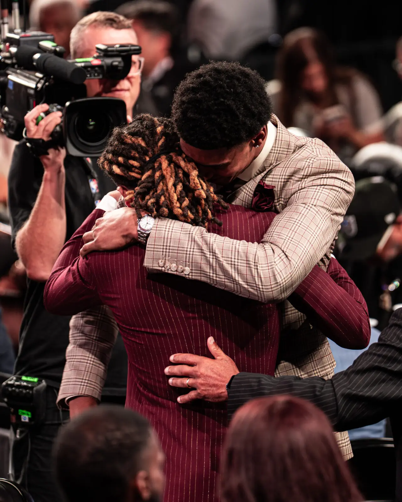 Kingston Flemings got picked No. 8 overall by the Atlanta Hawks and his UH teammate Chris Cenac Jr. was happier than anyone. (@UHCougarMBK)