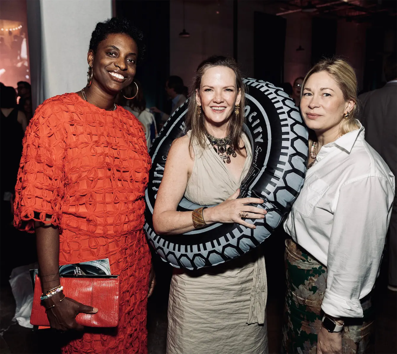 Ryan Dennis, Eleanor L Williams, Julie Cushman at Glasstire 25th Anniversary Party & Auction (Photo by Jenny Antill Clifton)