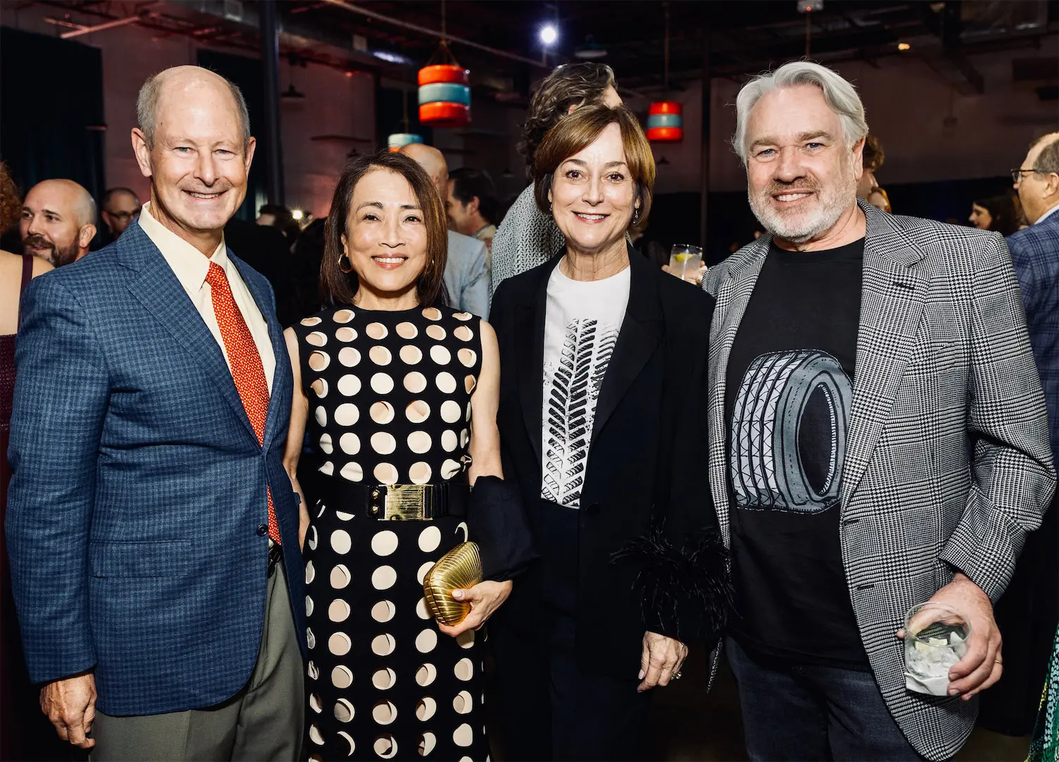 Eddie & Chinhui Allen, chairs Leigh & Reggie Smith at Glasstire 25th Anniversary Party & Auction (Photo by Jenny Antill Clifton)
