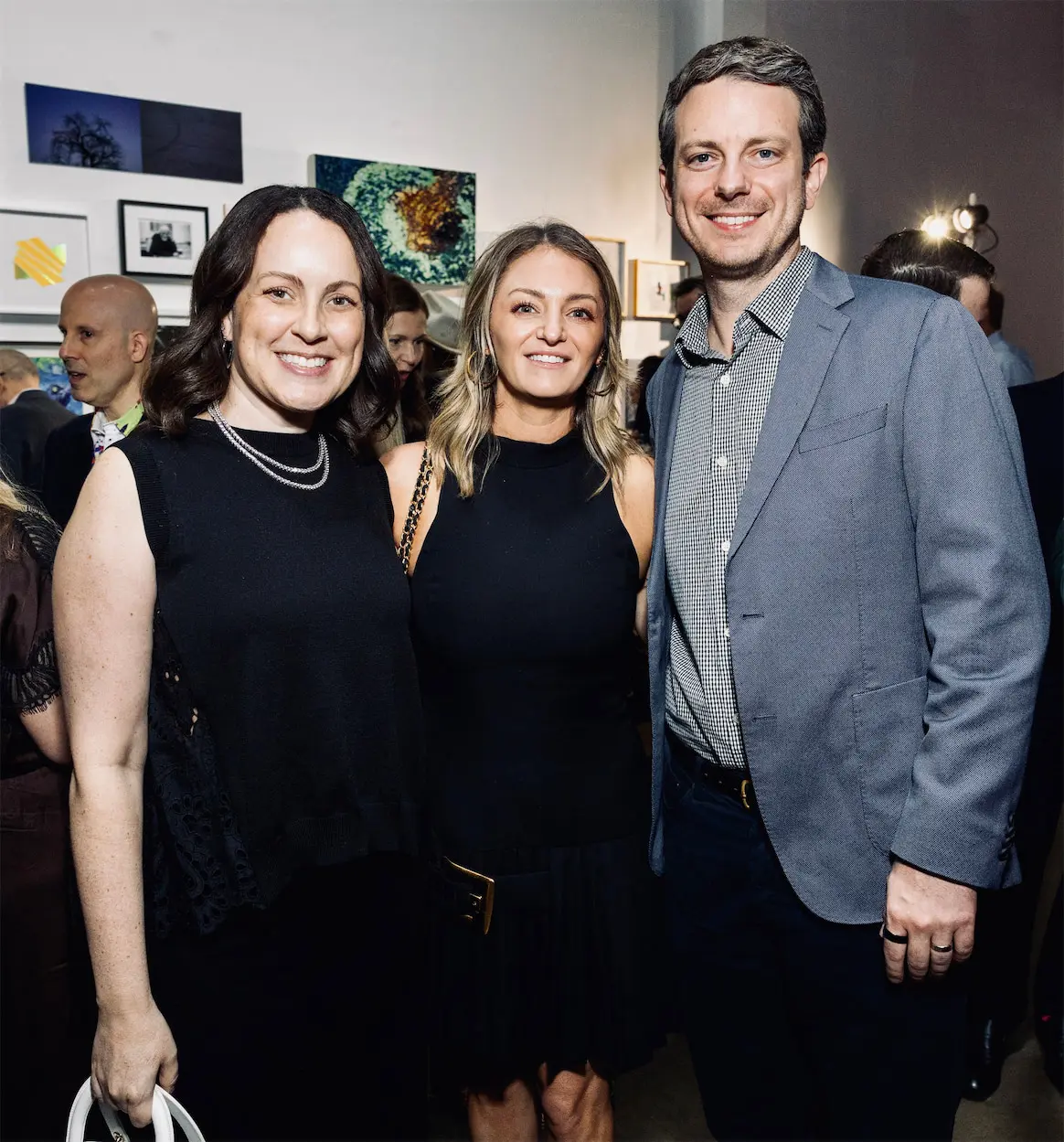 Amy Stewart, Erin & Kyle Cummings at Glasstire 25th Anniversary Party & Auction (Photo by Jenny Antill Clifton)