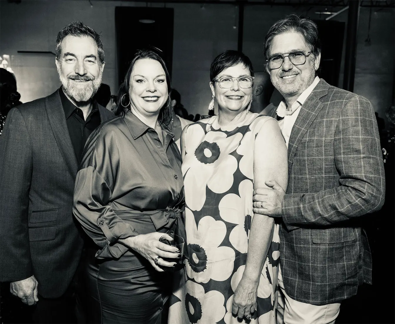 Jeromy & Lori Murphy, Jenny & Mark Johnson at Glasstire 25th Anniversary Party & Auction (Photo by Jenny Antill Clifton)